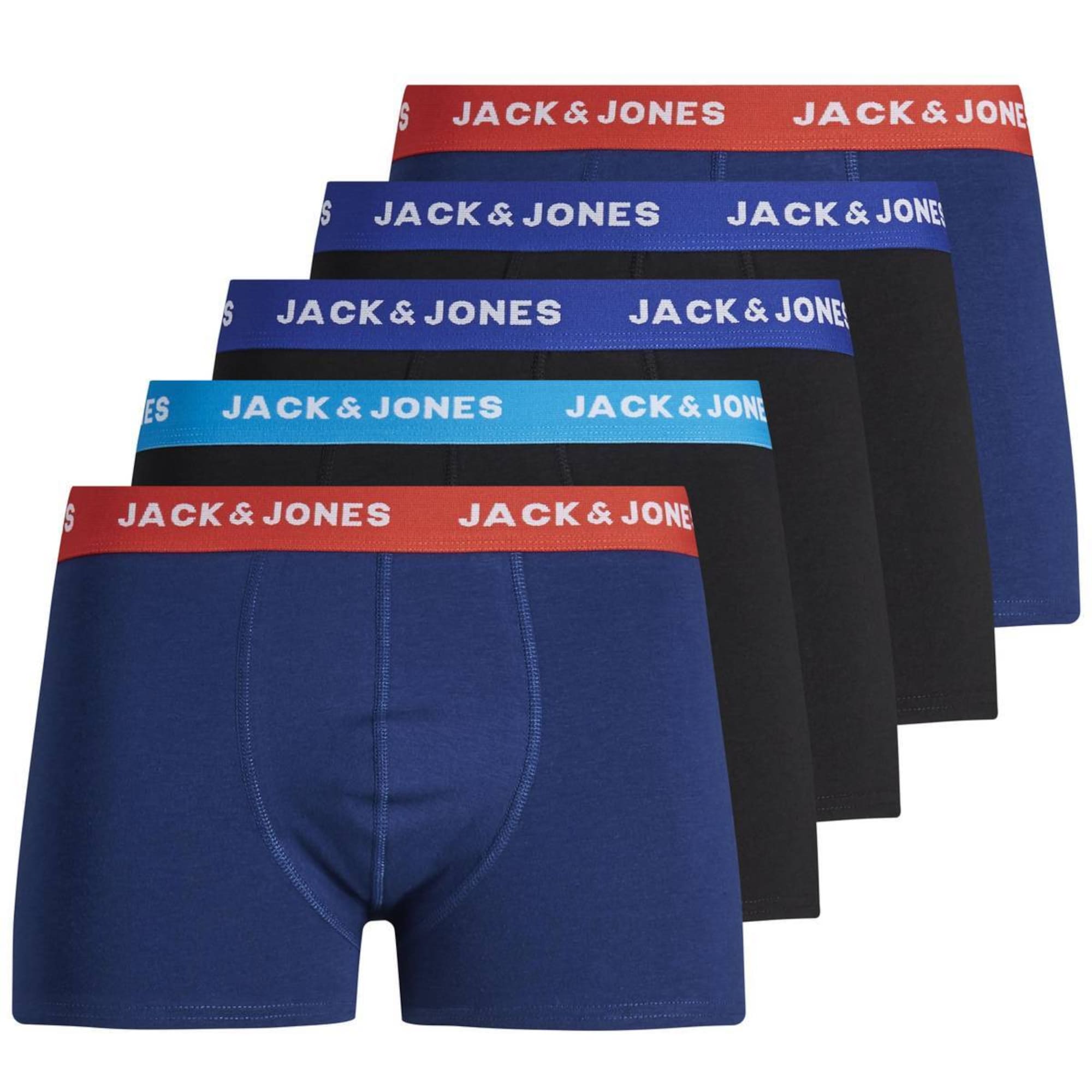 JACK & JONES Boksarice  cijansko modra / temno modra / rdeča / črna / bela