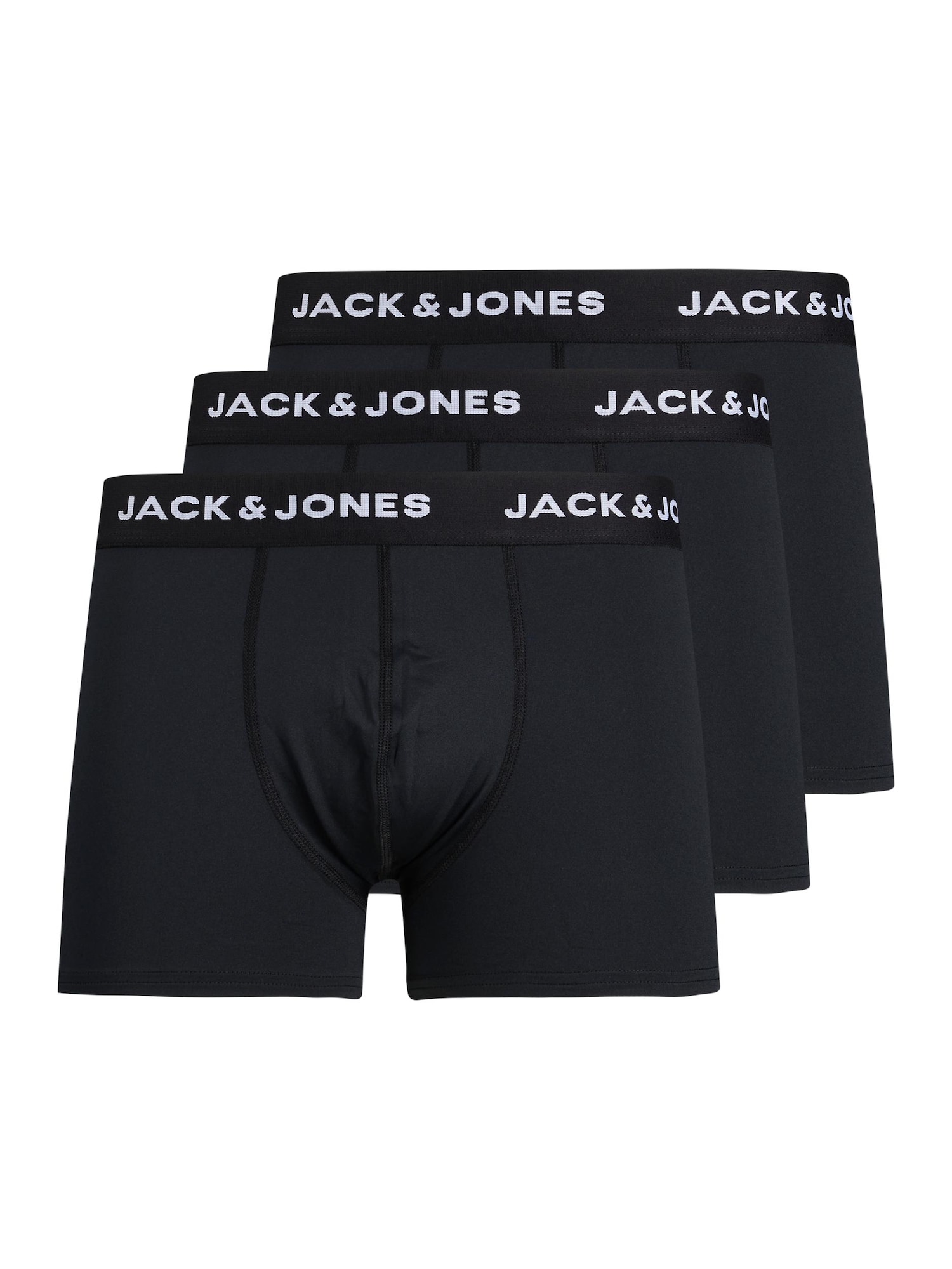 JACK & JONES Boksarice  črna / bela