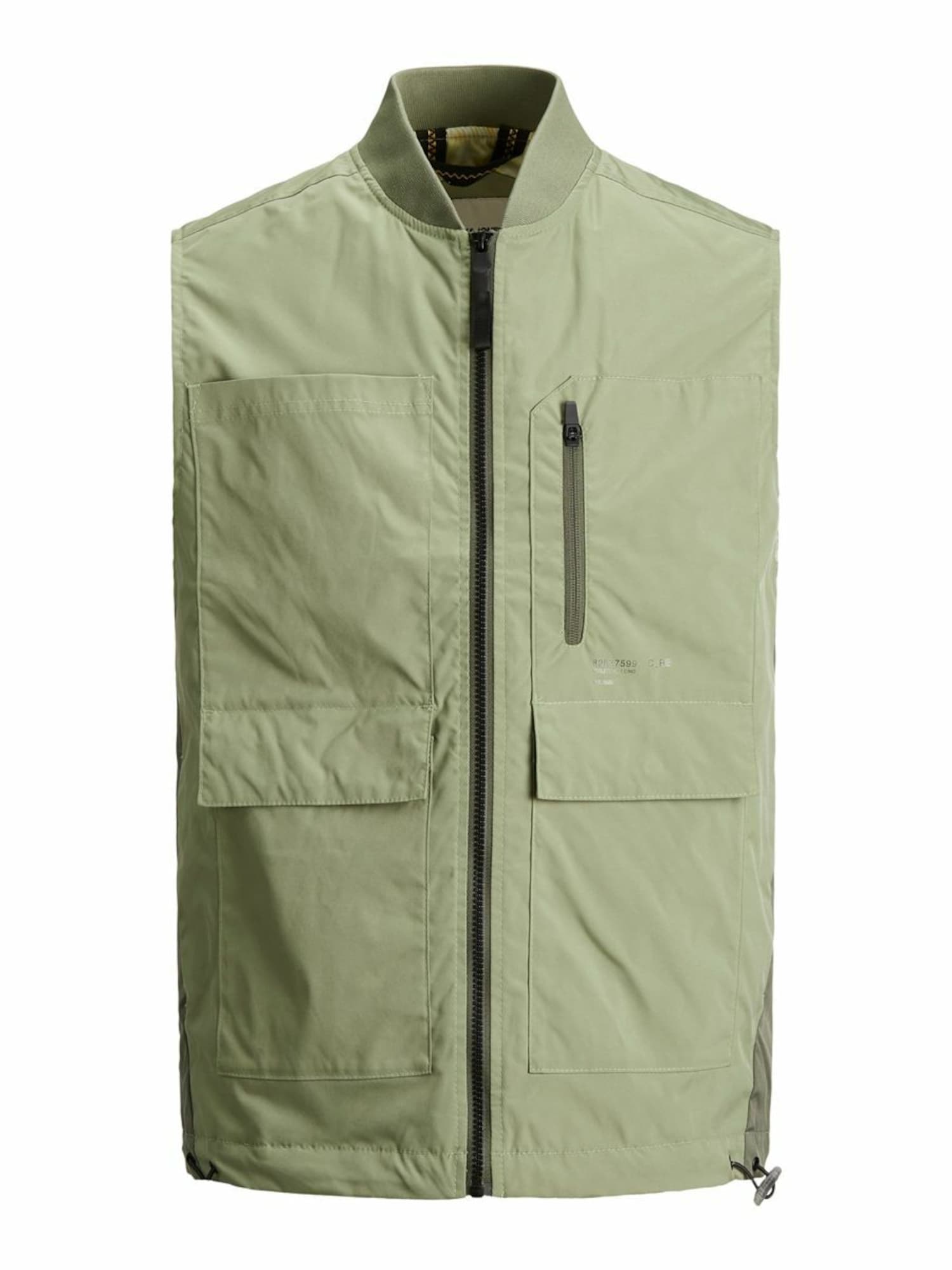 JACK & JONES Brezrokavnik 'David'  oliva / svetlo zelena