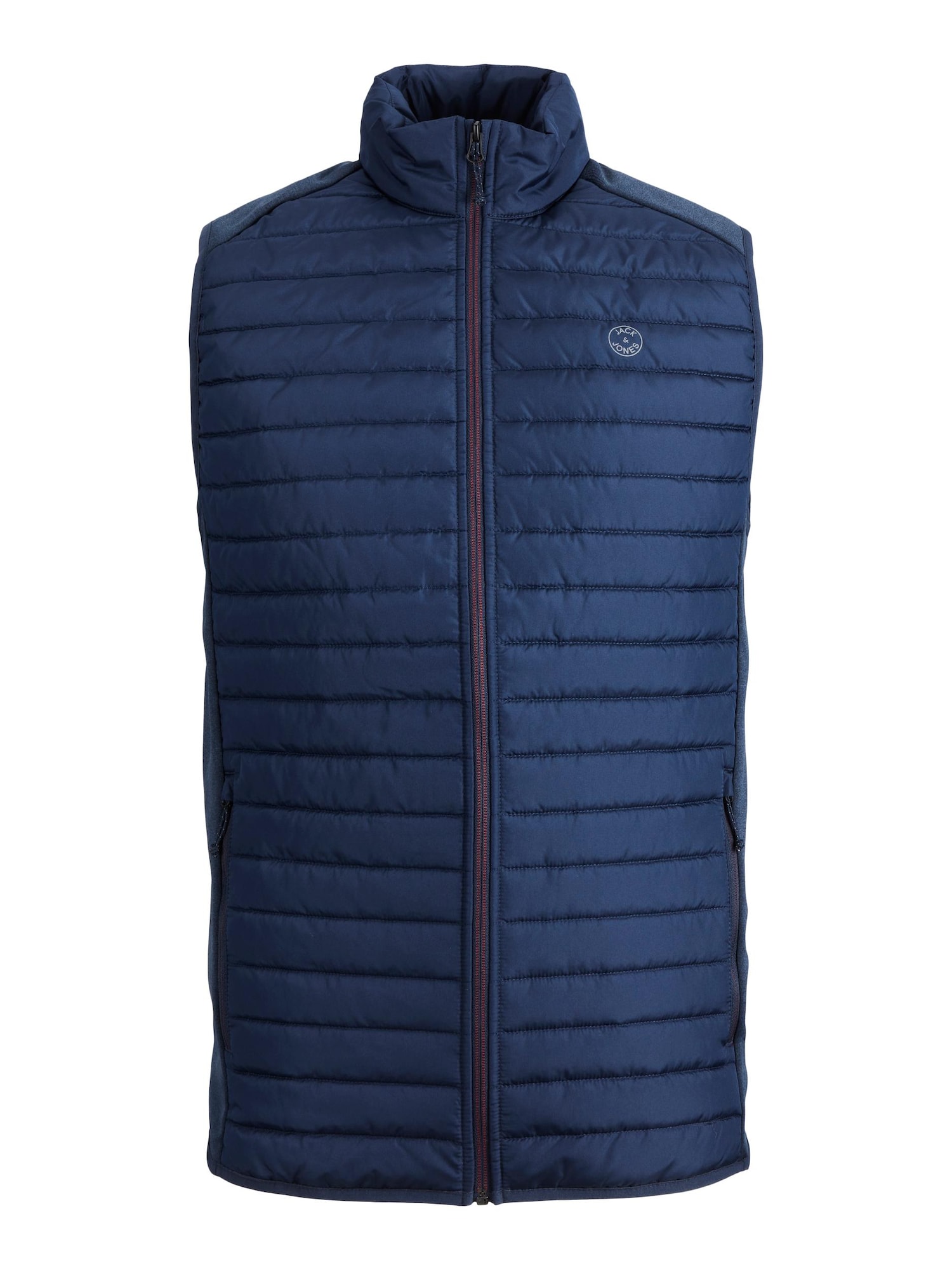 JACK & JONES Brezrokavnik  mornarska / siva