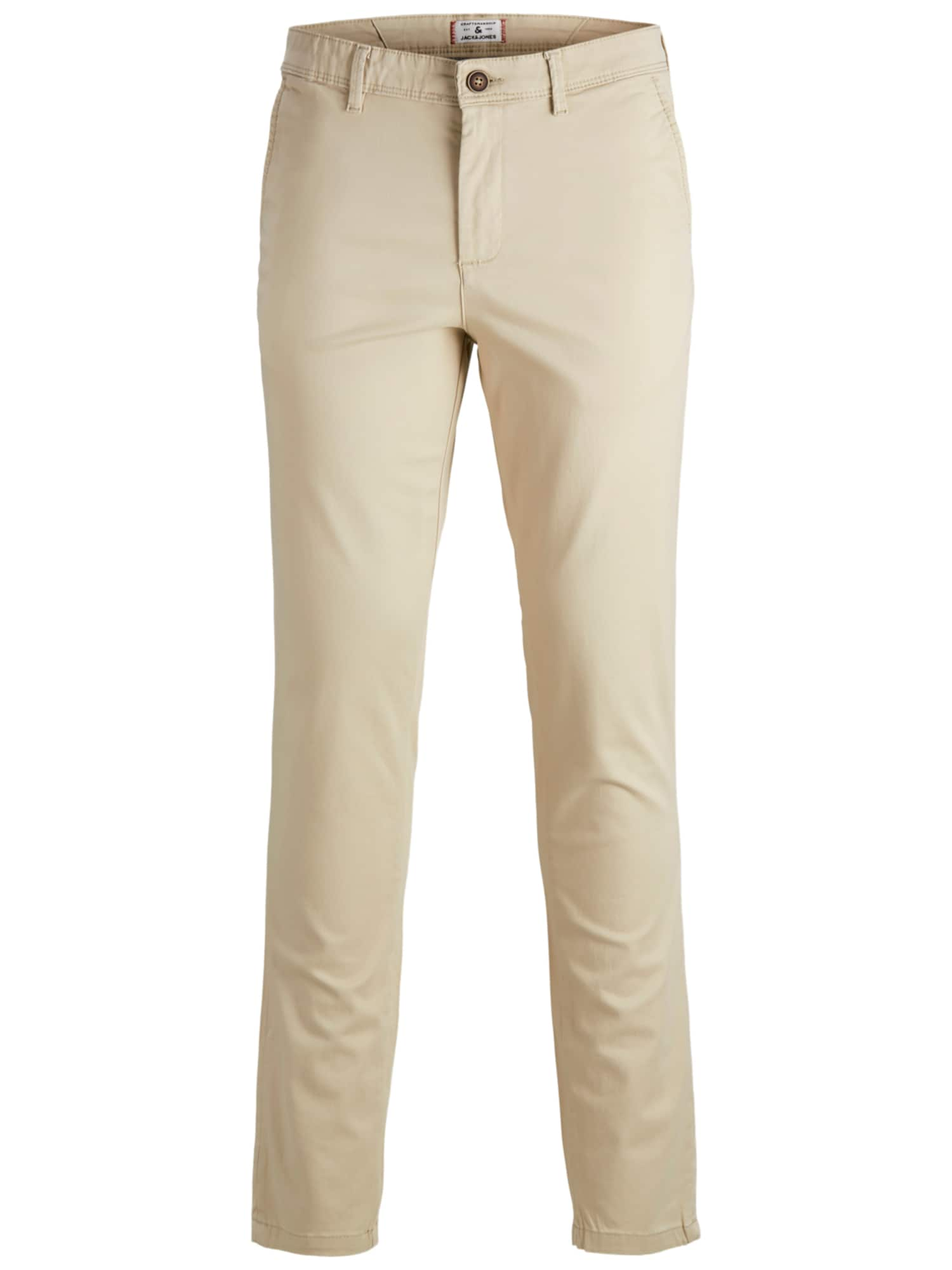 JACK & JONES Chino hlače 'JJIMARCO JJBOWIE SA WHITE PEPPER STS'  kremna