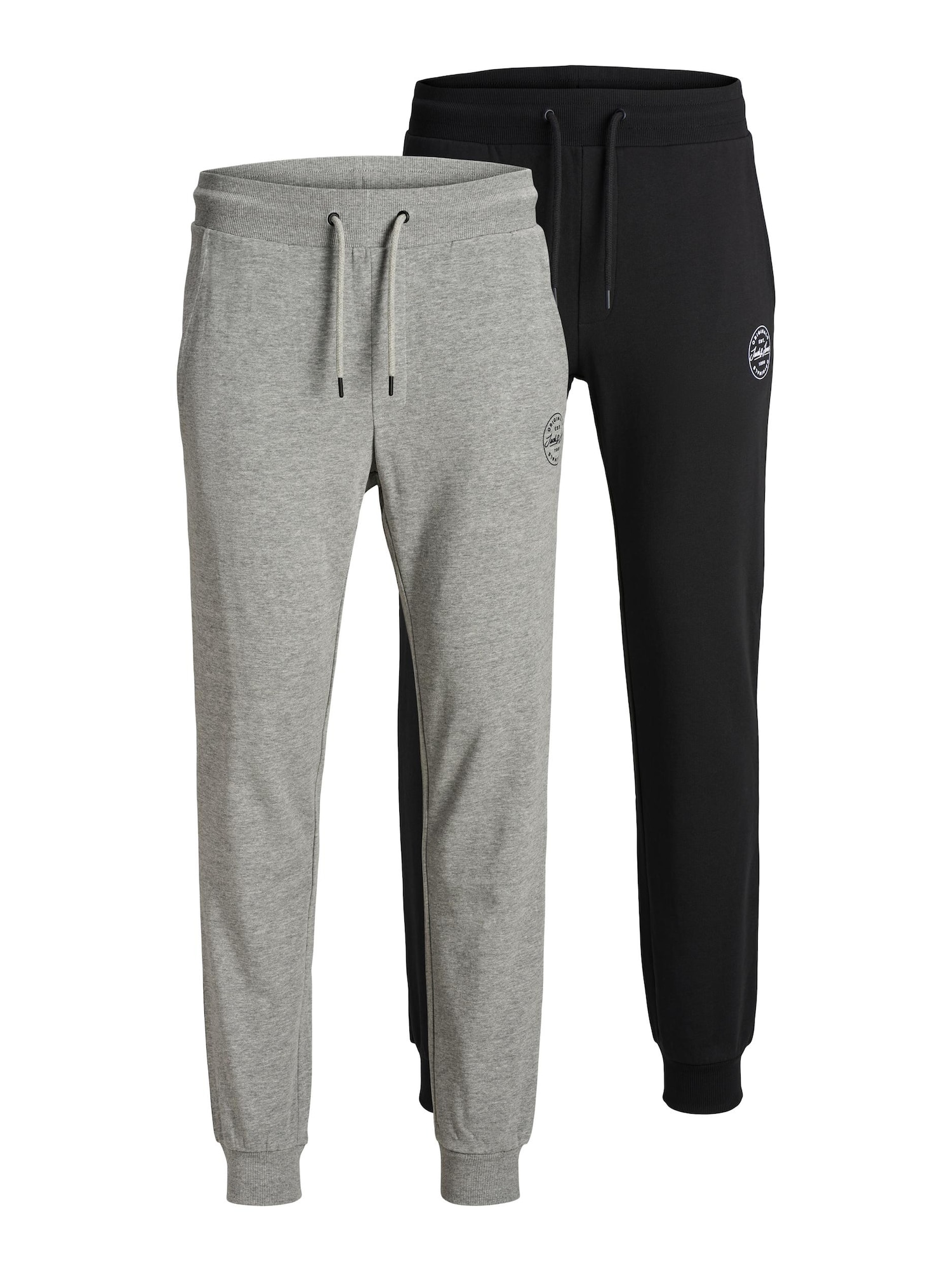 JACK & JONES Hlače 'Gordon'  pegasto siva / črna