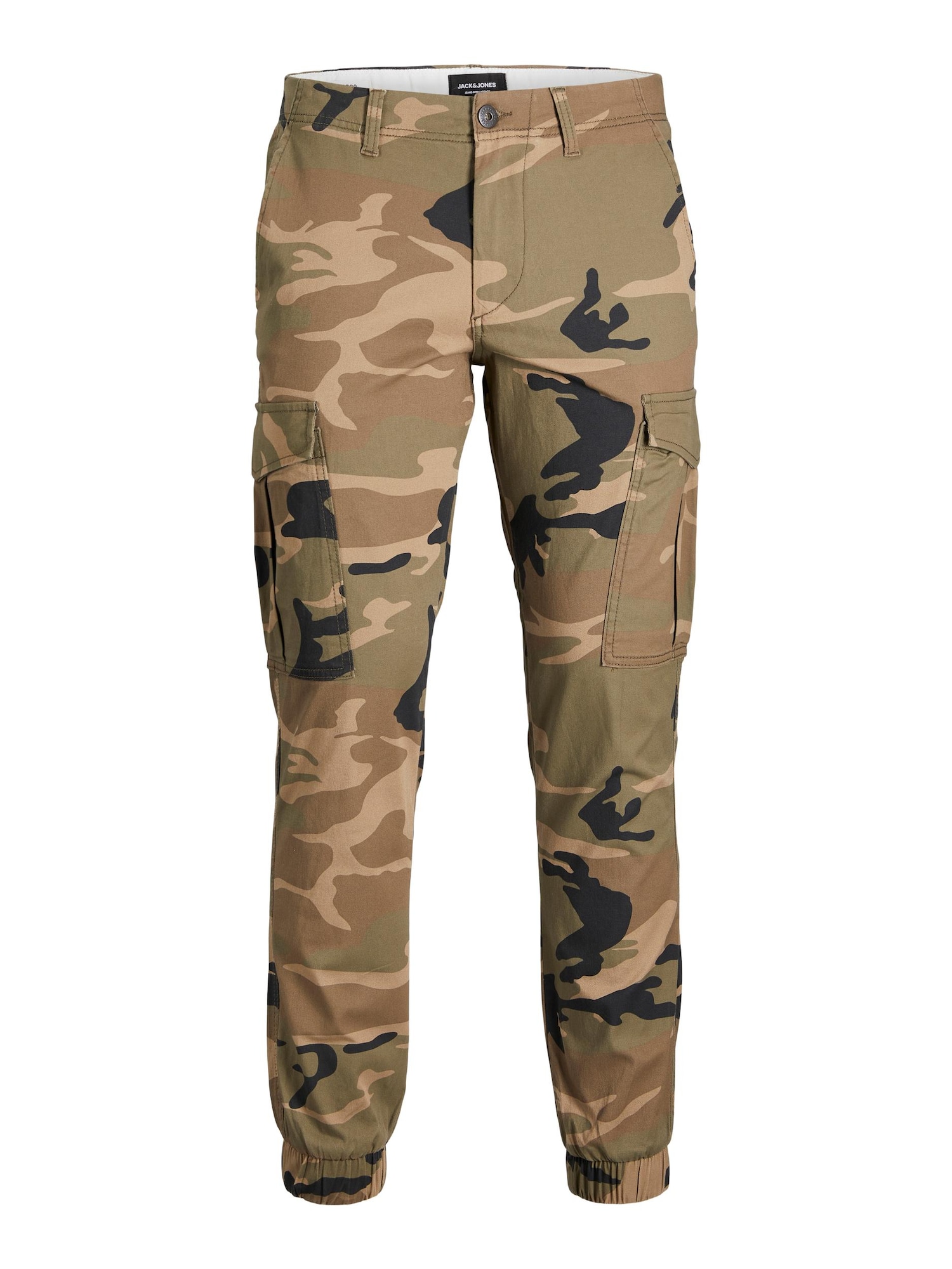 JACK & JONES Kargo hlače 'Marco'  rjava / kaki / črna