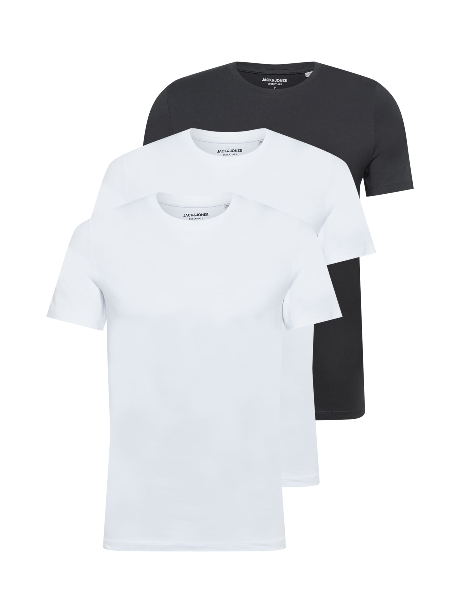 JACK & JONES Majica  črna / bela