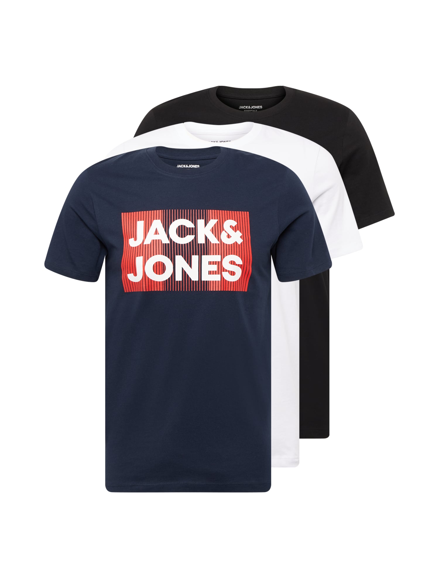 JACK & JONES Majica  mornarska / rdeča / črna / bela