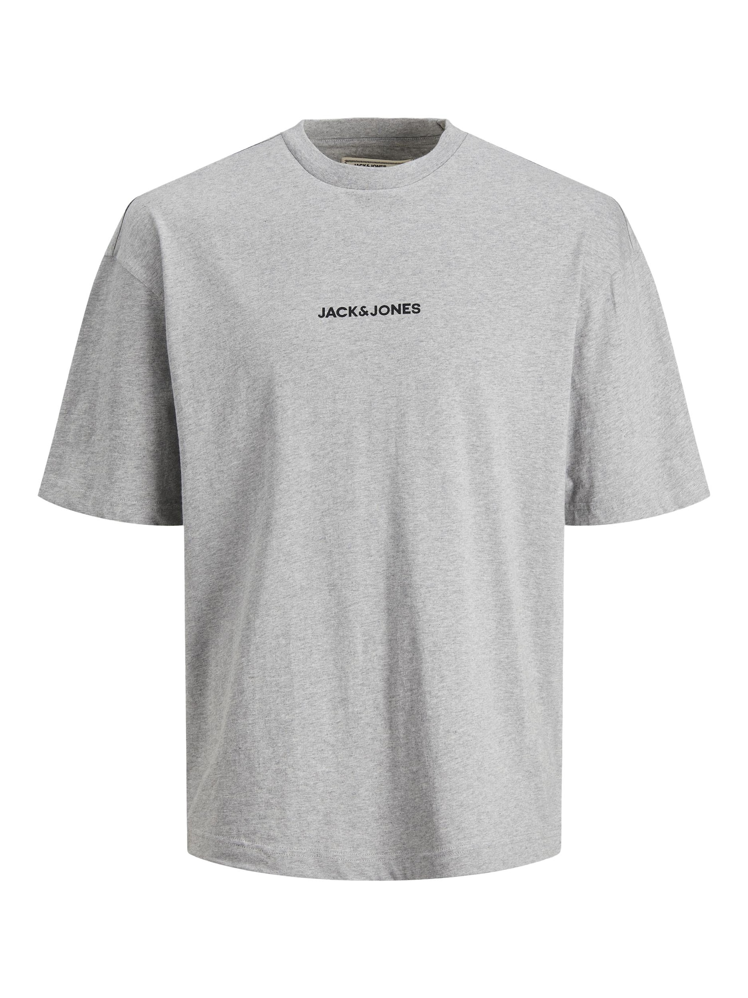JACK & JONES Majica  pegasto siva / črna