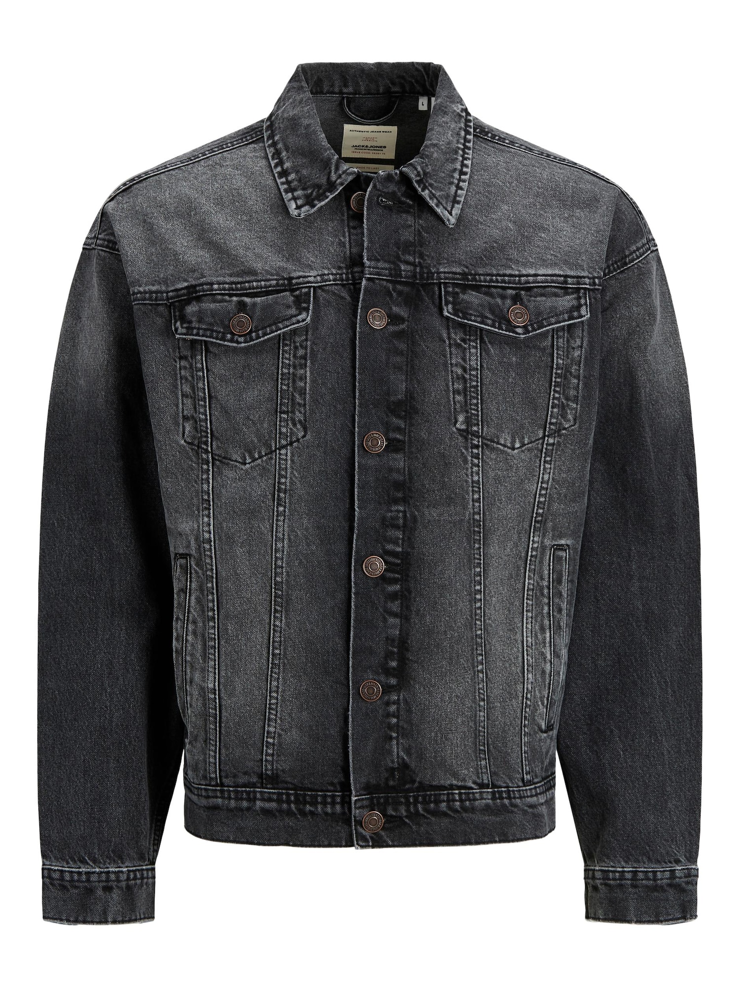JACK & JONES Prehodna jakna 'Jean'  črn denim