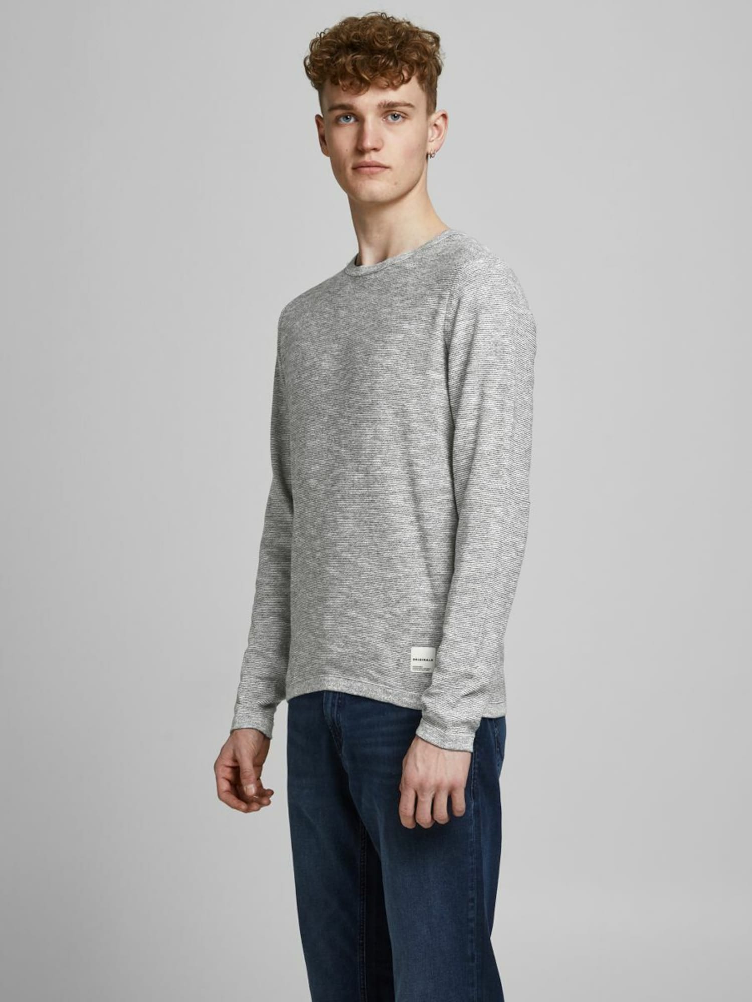 JACK & JONES Pulover  siva