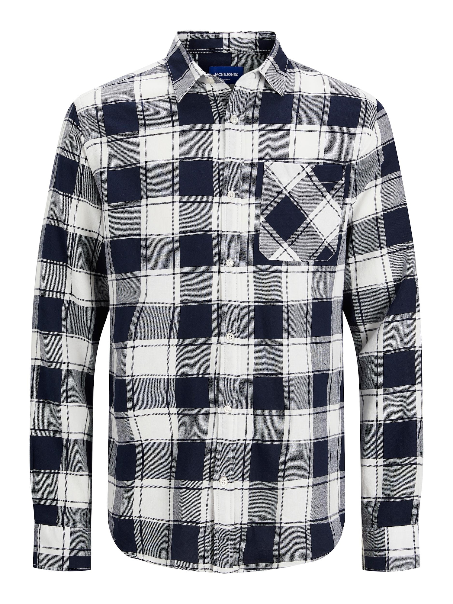 JACK & JONES Srajca 'Miller'  črna / bela