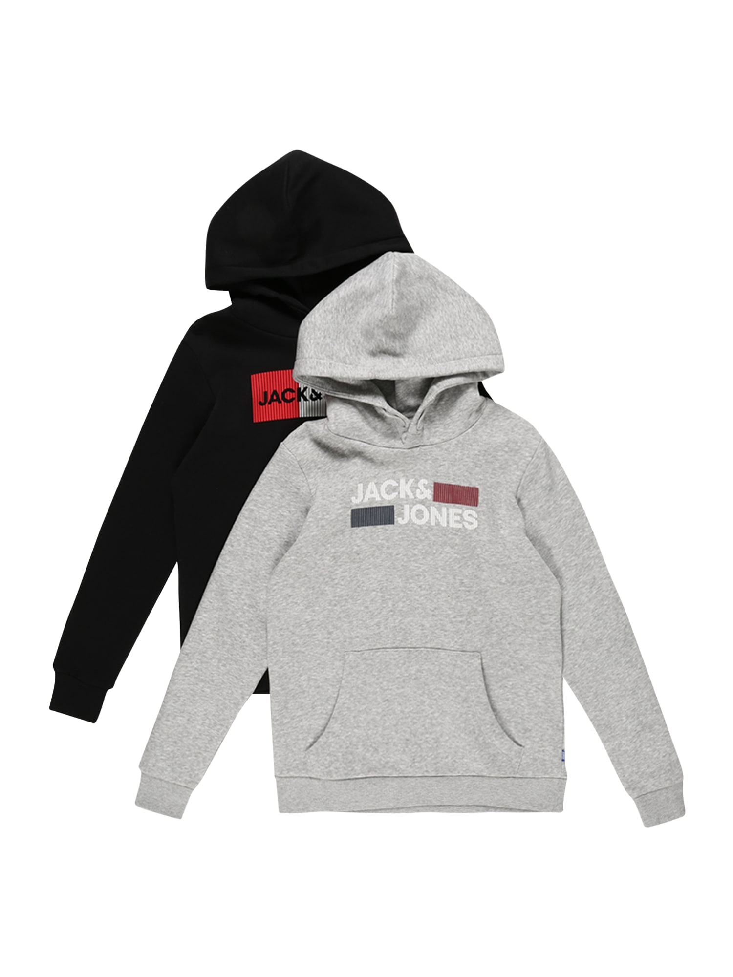 Jack & Jones Junior Majica  pegasto siva / mešane barve / črna