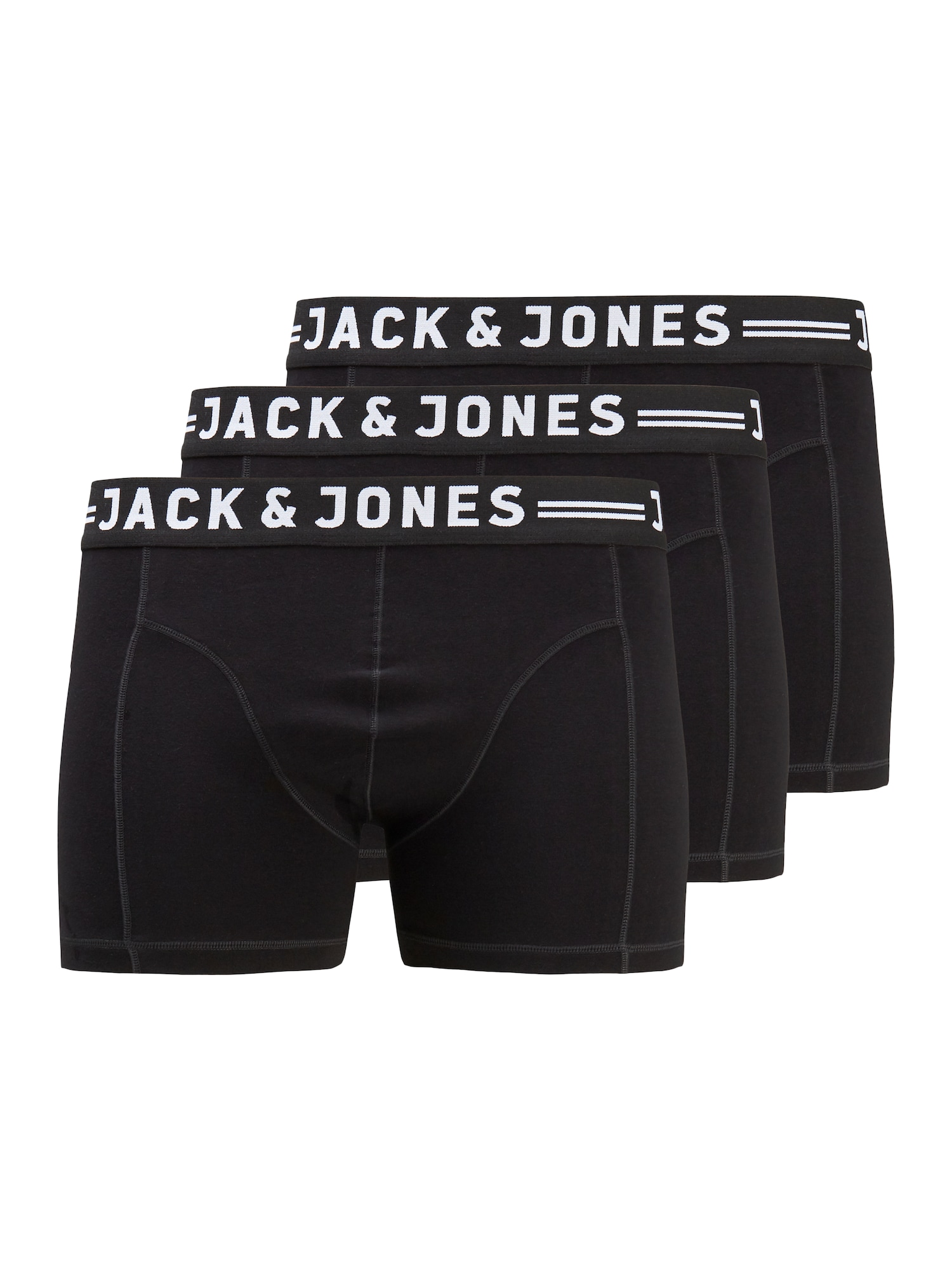 Jack & Jones Plus Boksarice 'Sense'  črna / bela