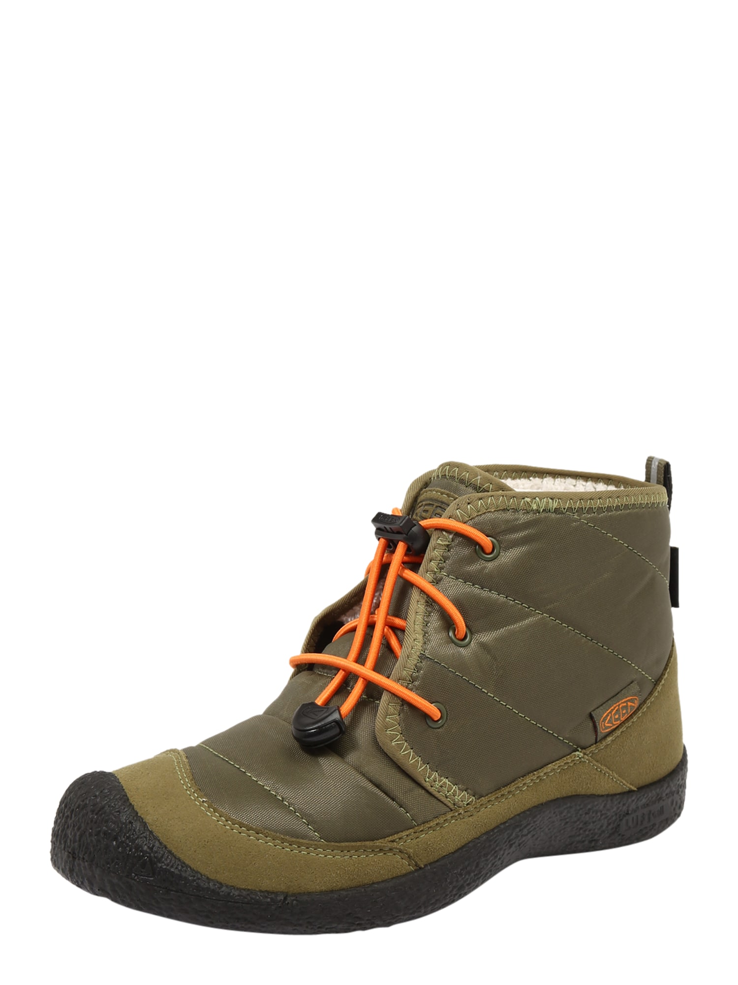 KEEN Škornji 'Houser II'  kaki / temno zelena / oranžna