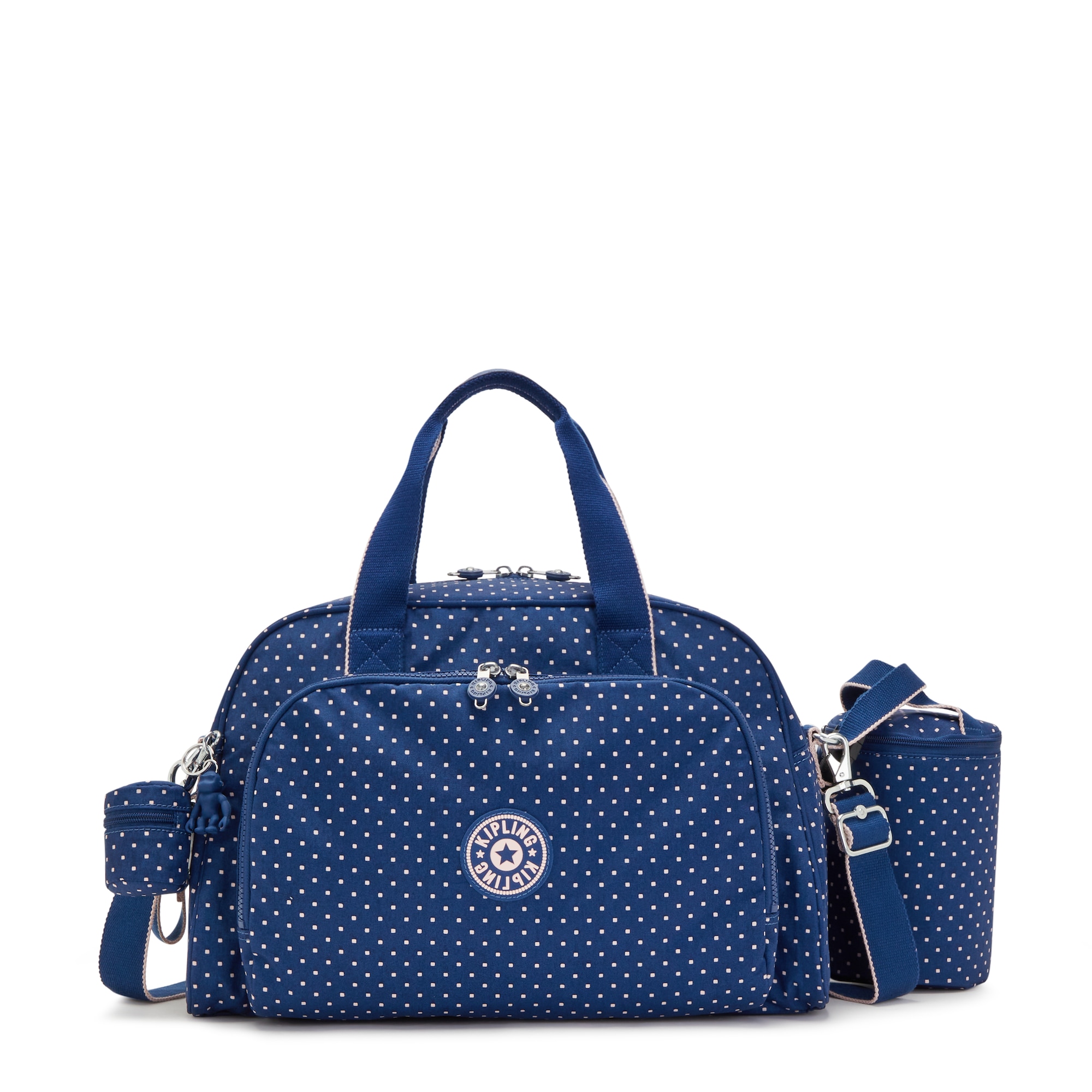 KIPLING Nakupovalna torba  modra / bela