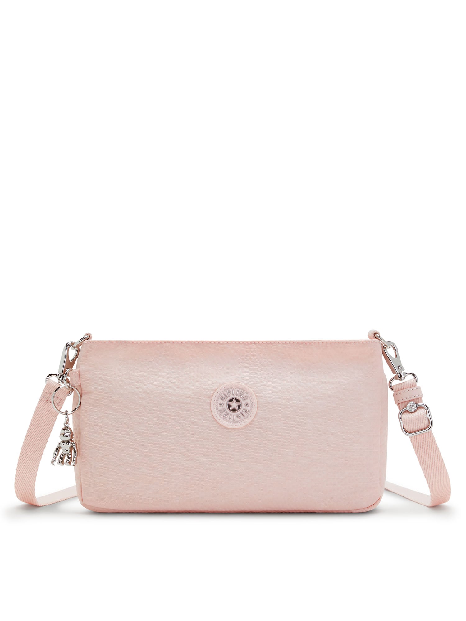 KIPLING Torba za čez ramo 'Masha'  svetlo roza / srebrna