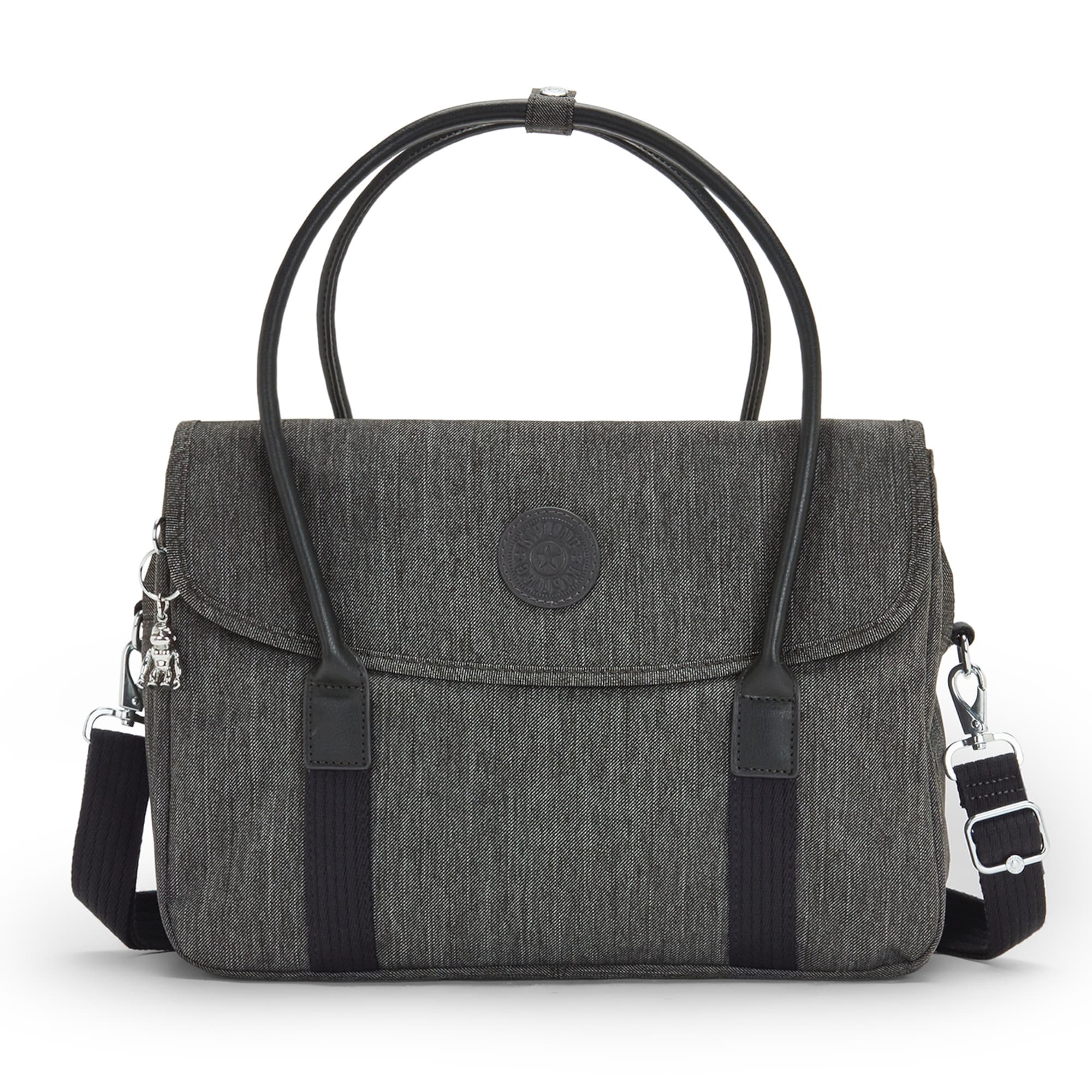 KIPLING Torba za čez ramo 'Peppery'  pegasto siva / črna