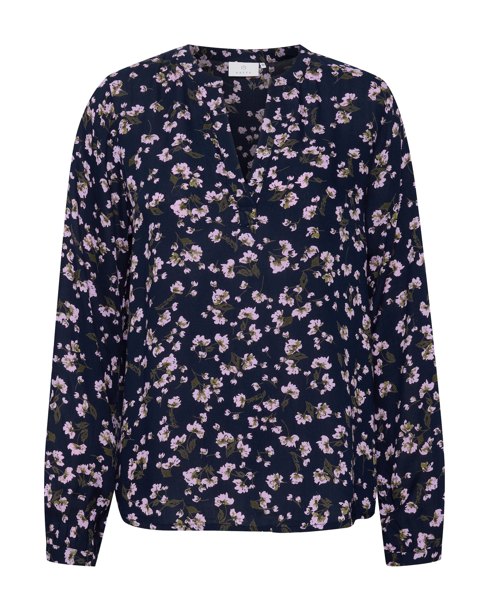 Kaffe Bluza  temno modra / oliva / orhideja