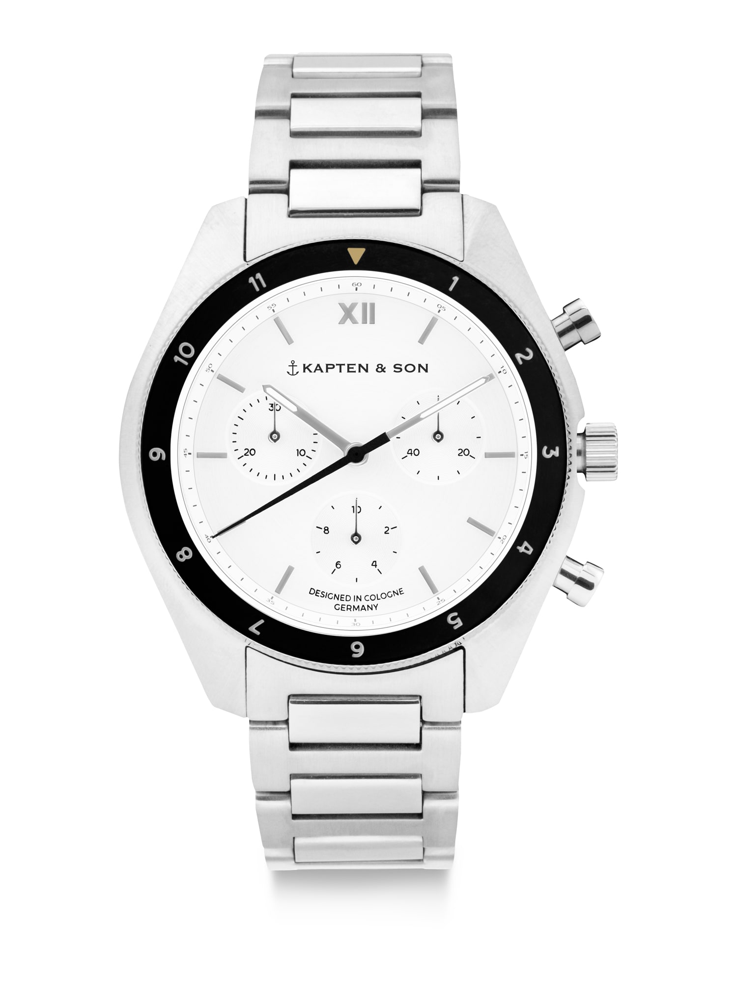 Kapten & Son Analogna ura 'Rise'  srebrna / bela