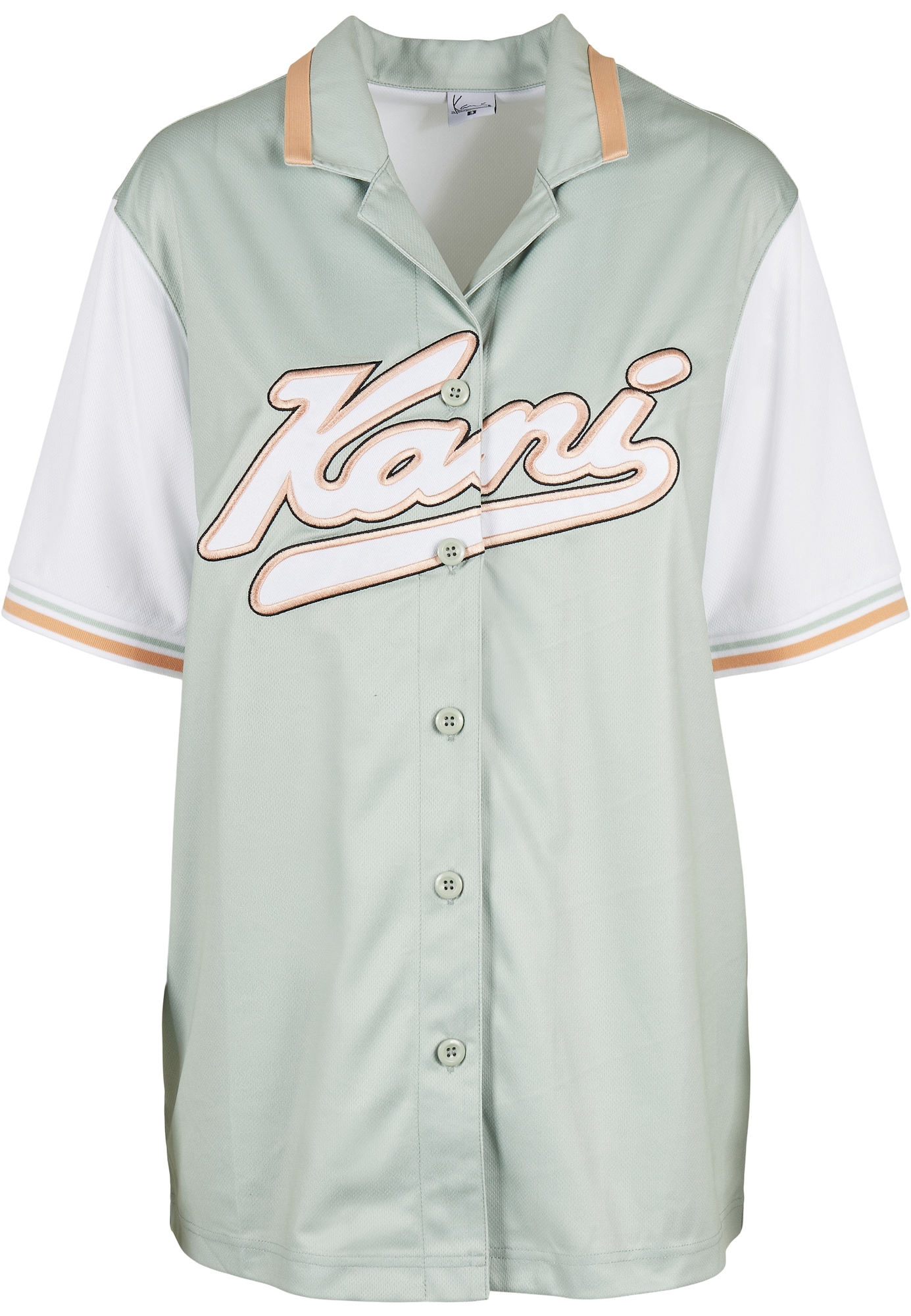 Karl Kani Bluza  pastelno zelena / pastelno oranžna / bela