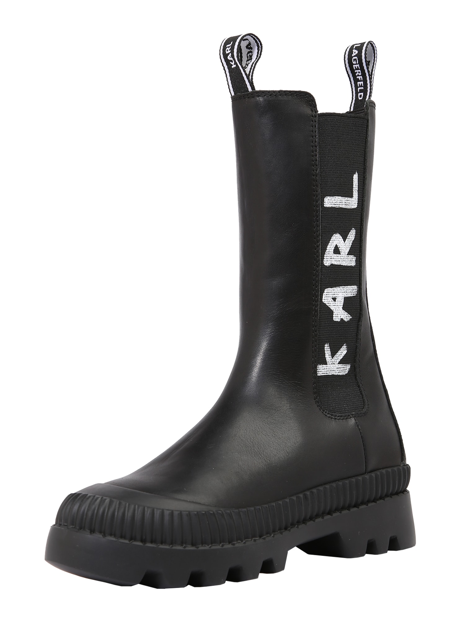 Karl Lagerfeld Chelsea škornji 'TREKKA II'  črna / bela