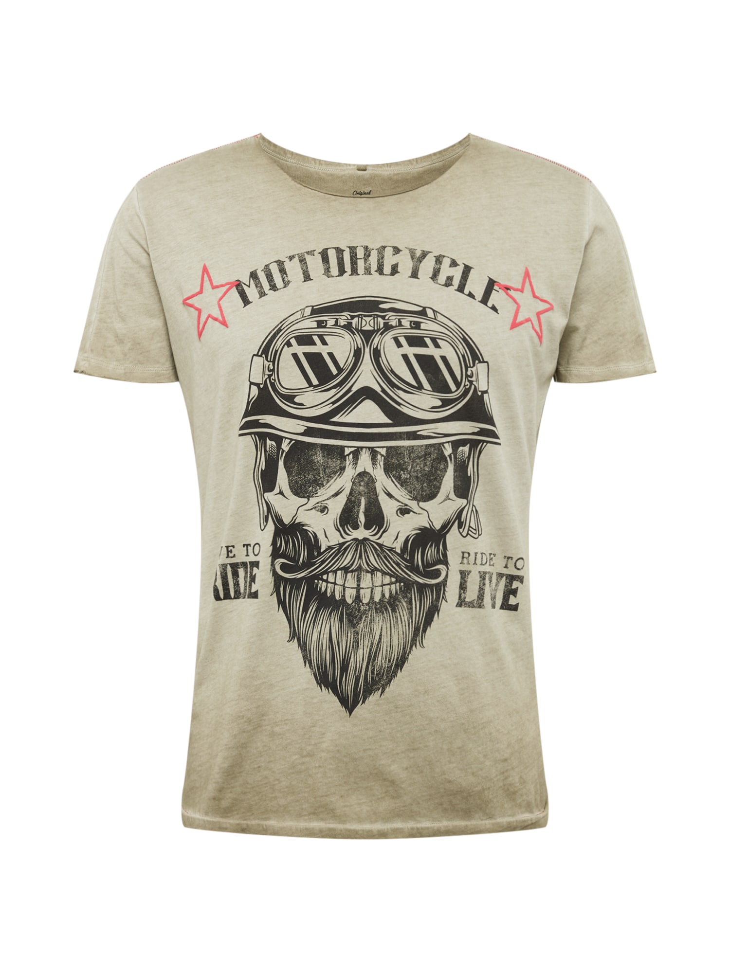 Key Largo Majica 'MT BEARDED BIKDER'  kaki