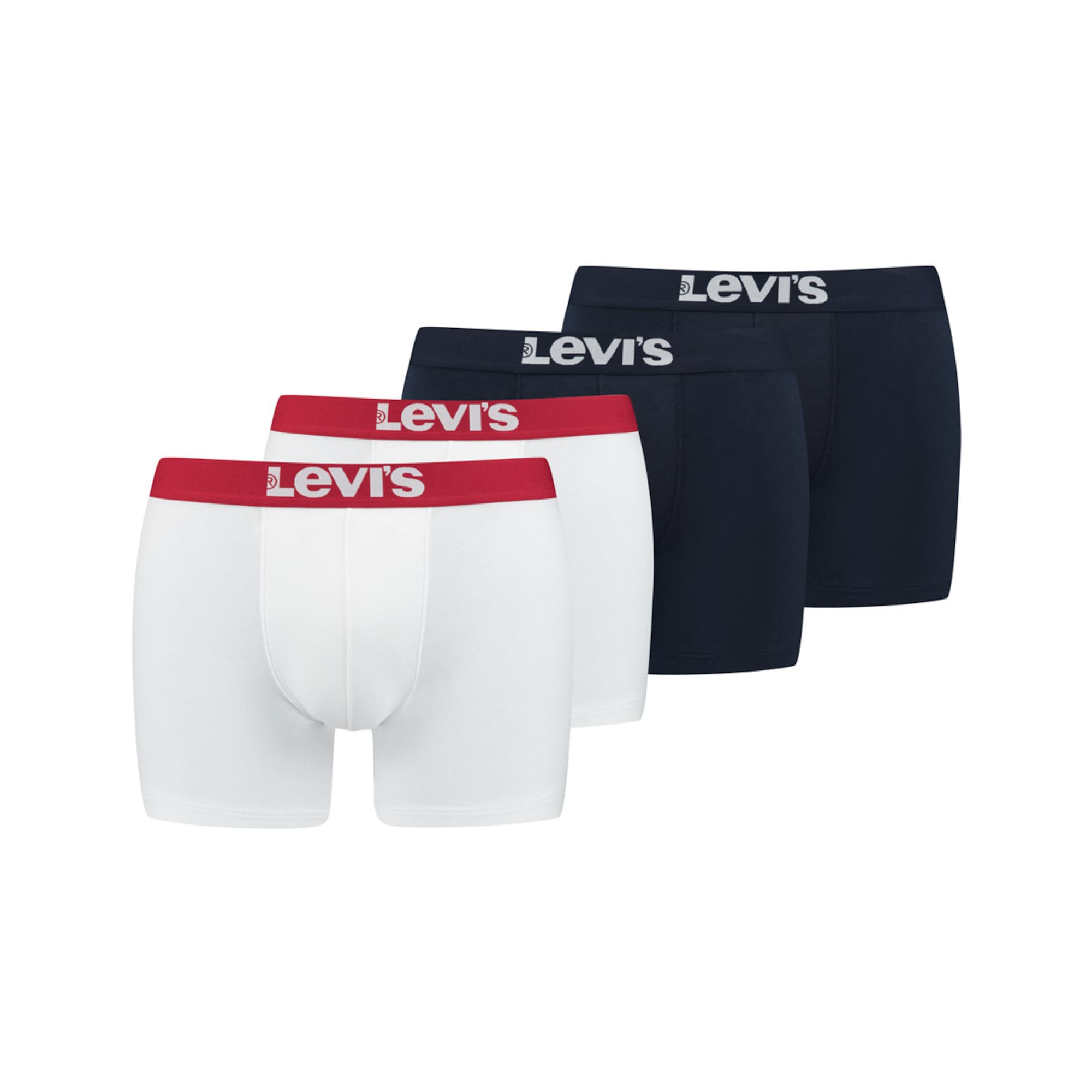 LEVI'S Boksarice  rdeča / črna / bela