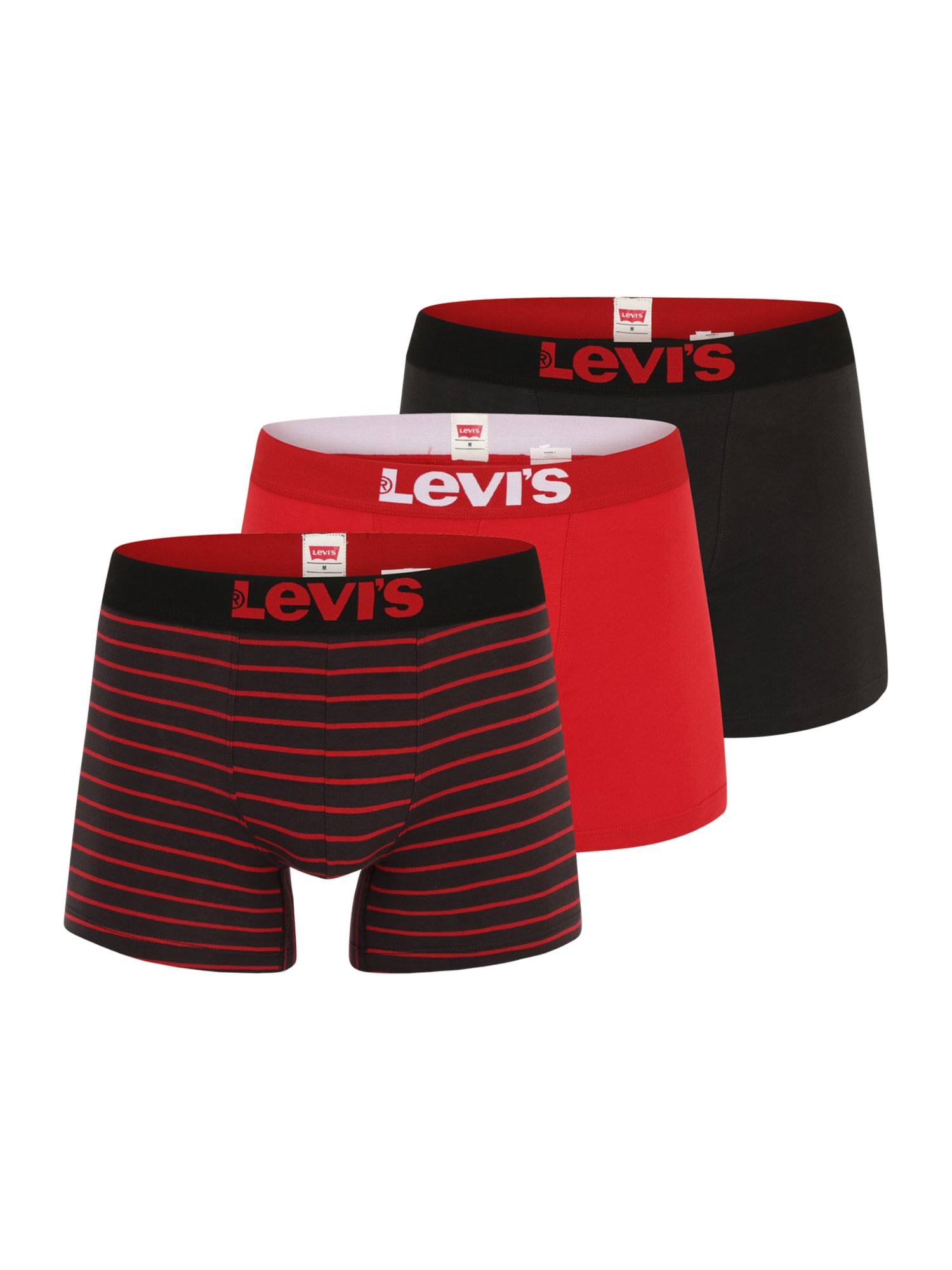 LEVI'S Boksarice  rdeča / črna / bela