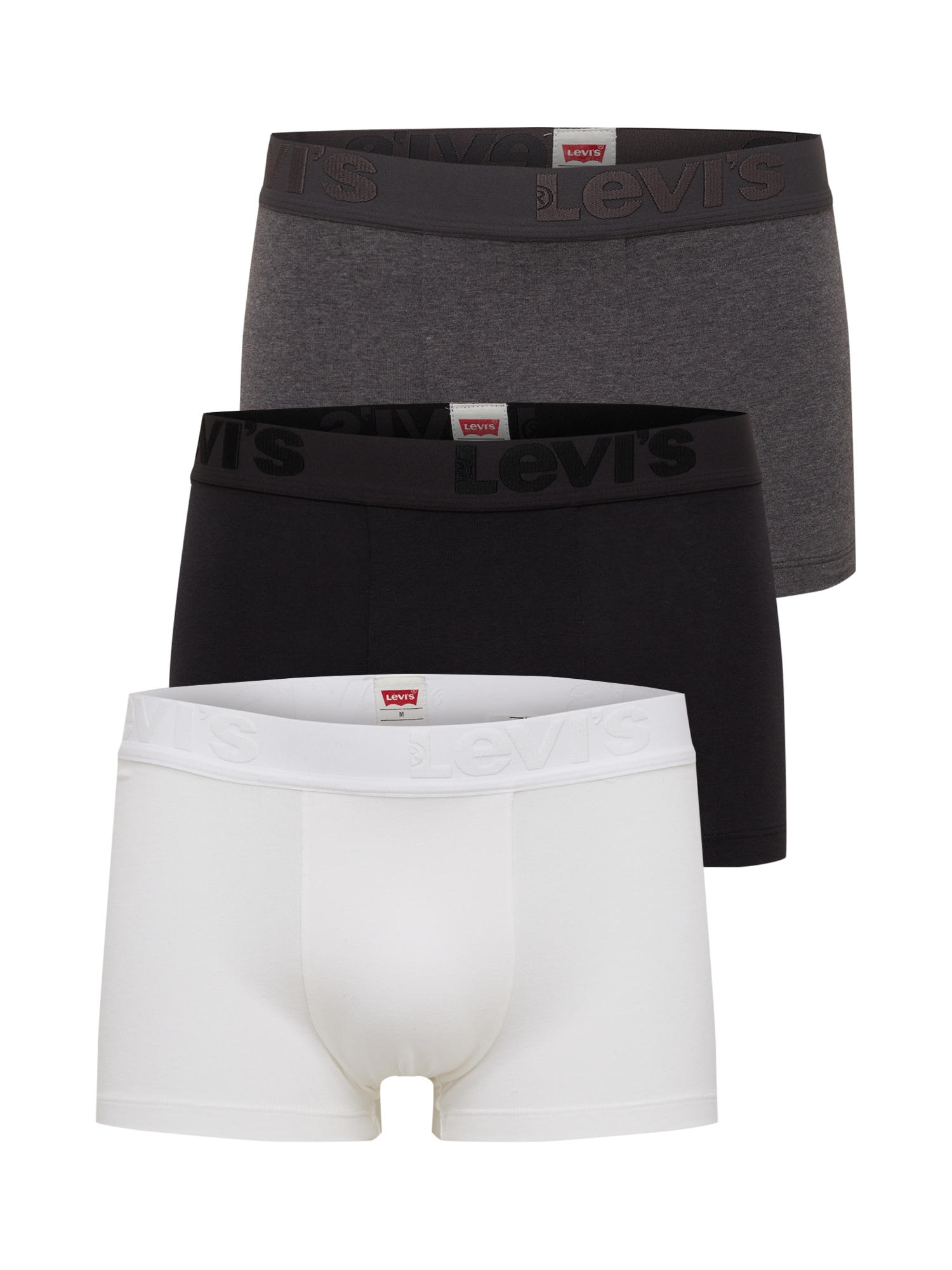LEVI'S Boksarice  siva / črna / bela