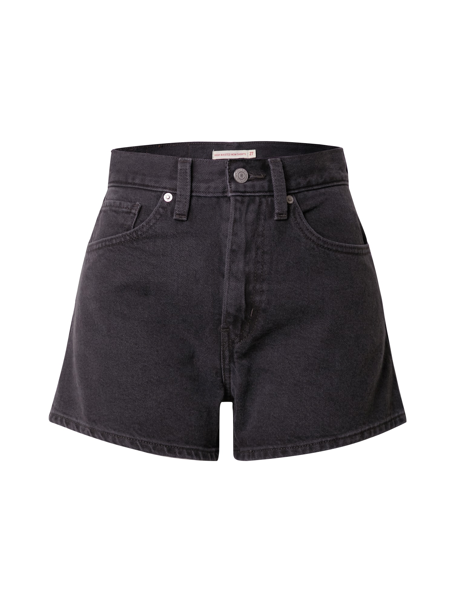 LEVI'S Kavbojke 'HIGH WAISTED MOM SHORT'  črn denim