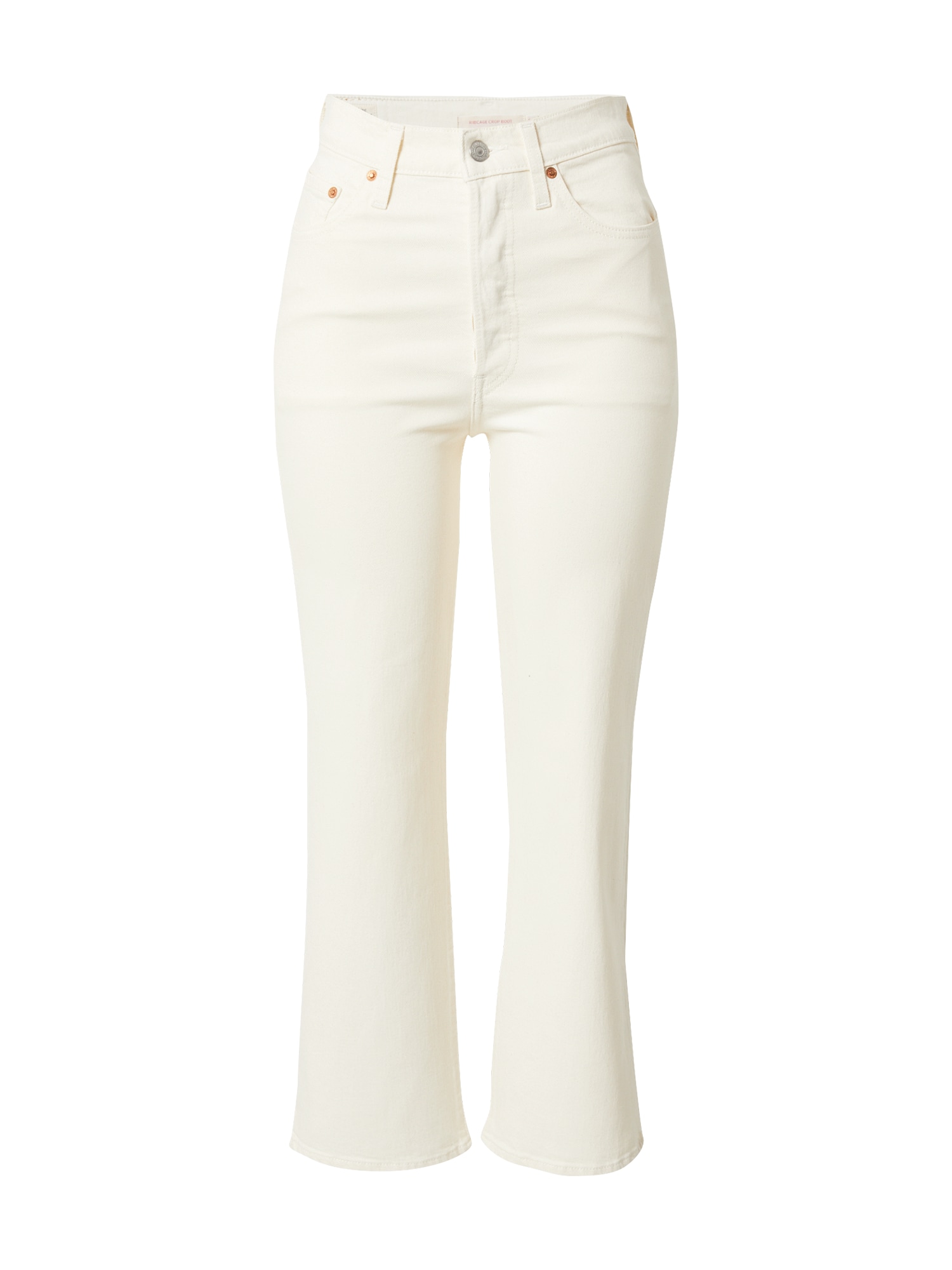 LEVI'S Kavbojke 'RIBCAGE CROP BOOT'  kremna