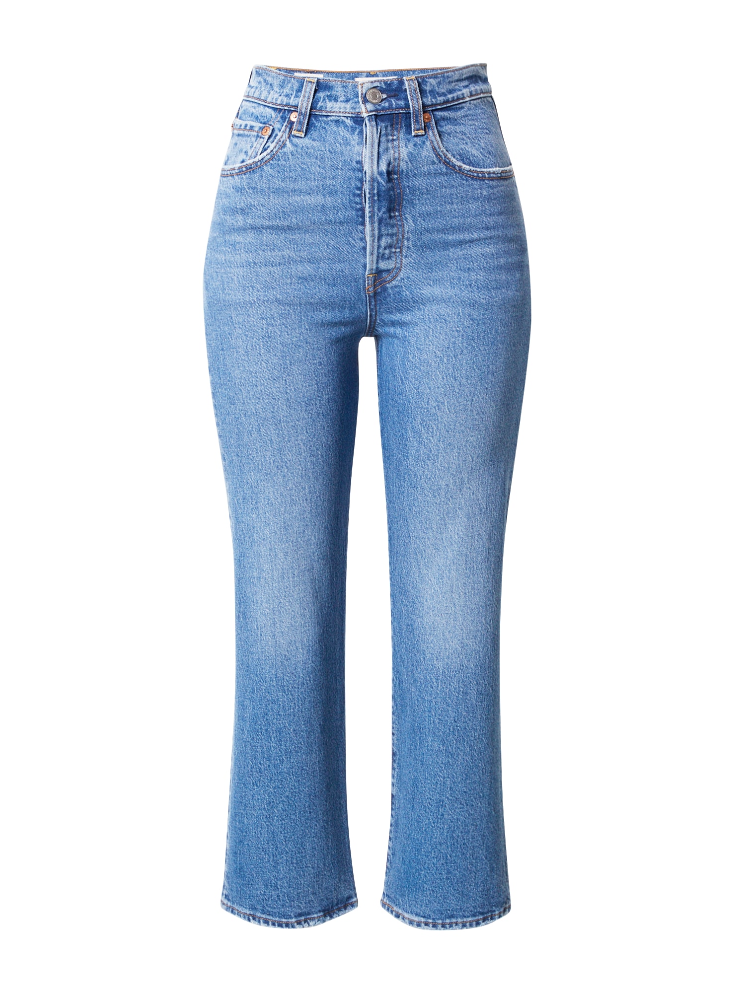 LEVI'S Kavbojke 'RIBCAGE CROP BOOT'  moder denim