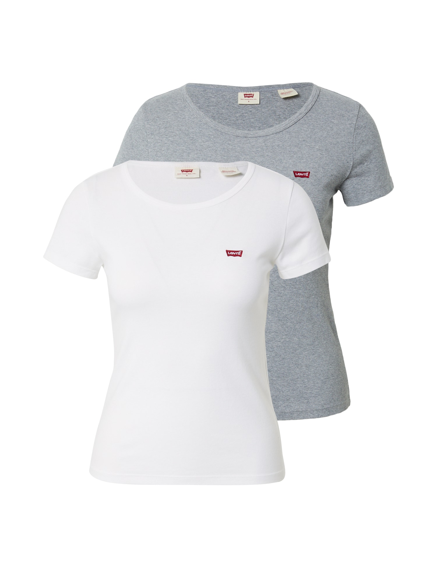 LEVI'S Majica  pegasto siva / rdeča / bela