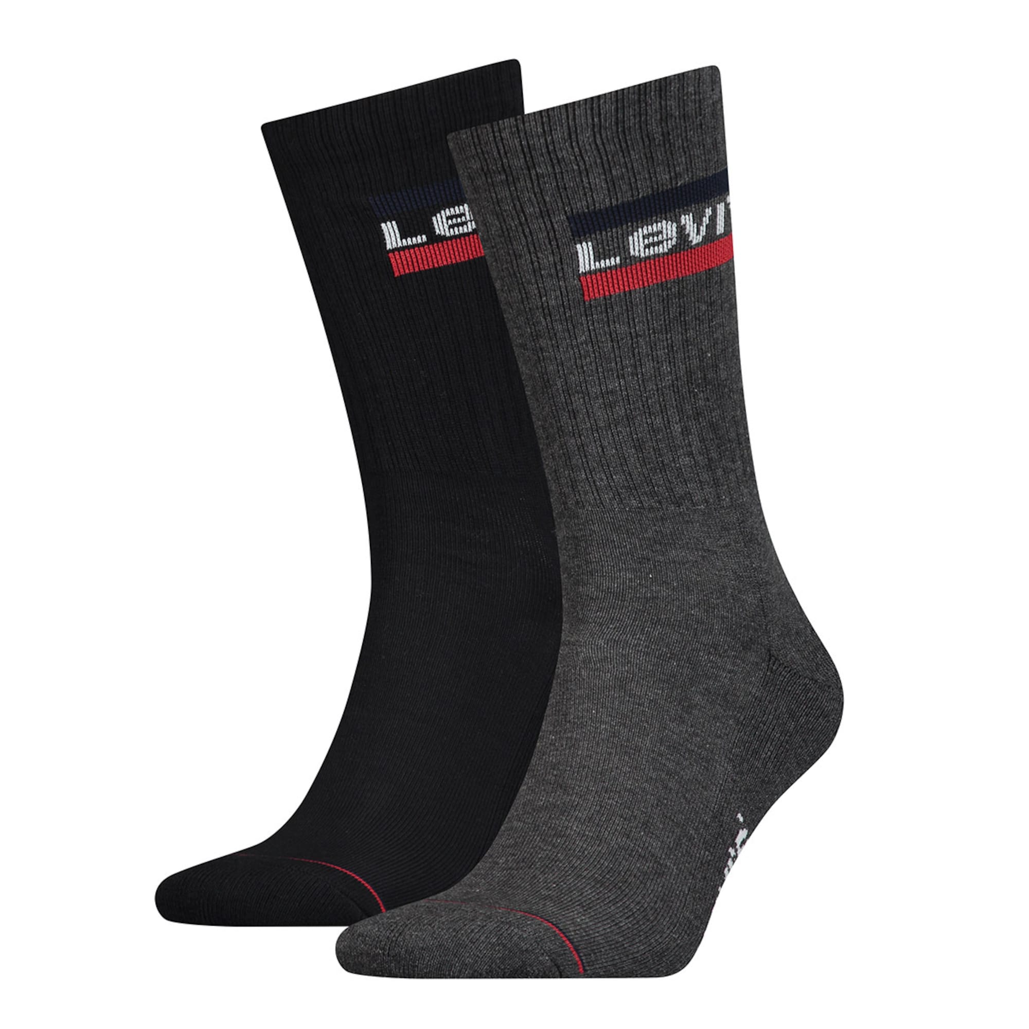 LEVI'S Nogavice  temno siva / rdeča / črna / bela