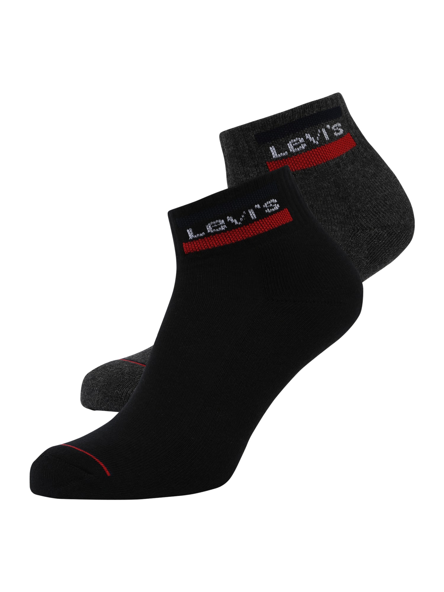 LEVI'S Stopalke  siva / rdeča / črna / bela