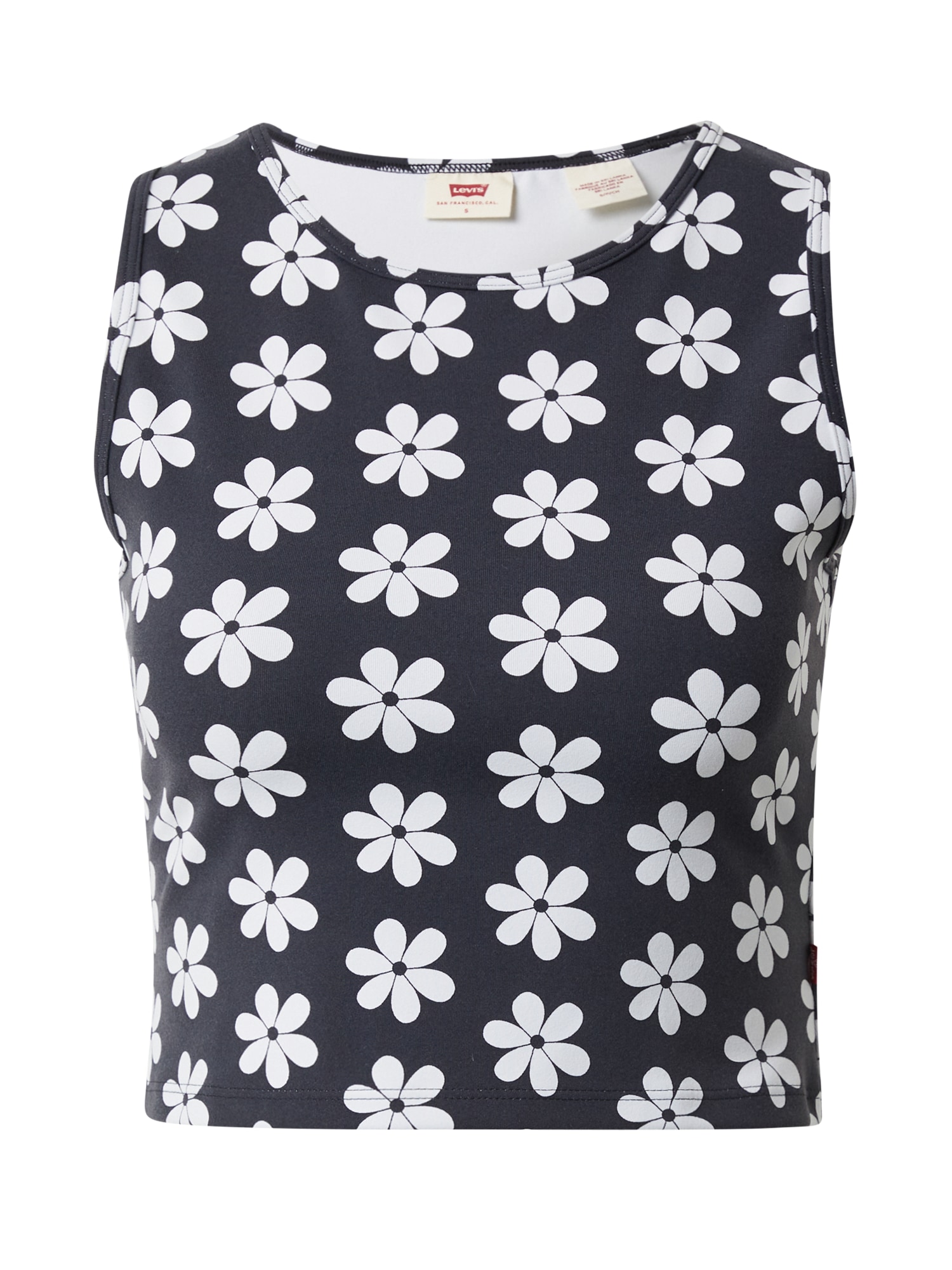 LEVI'S Top 'STELLAR'  črna / bela