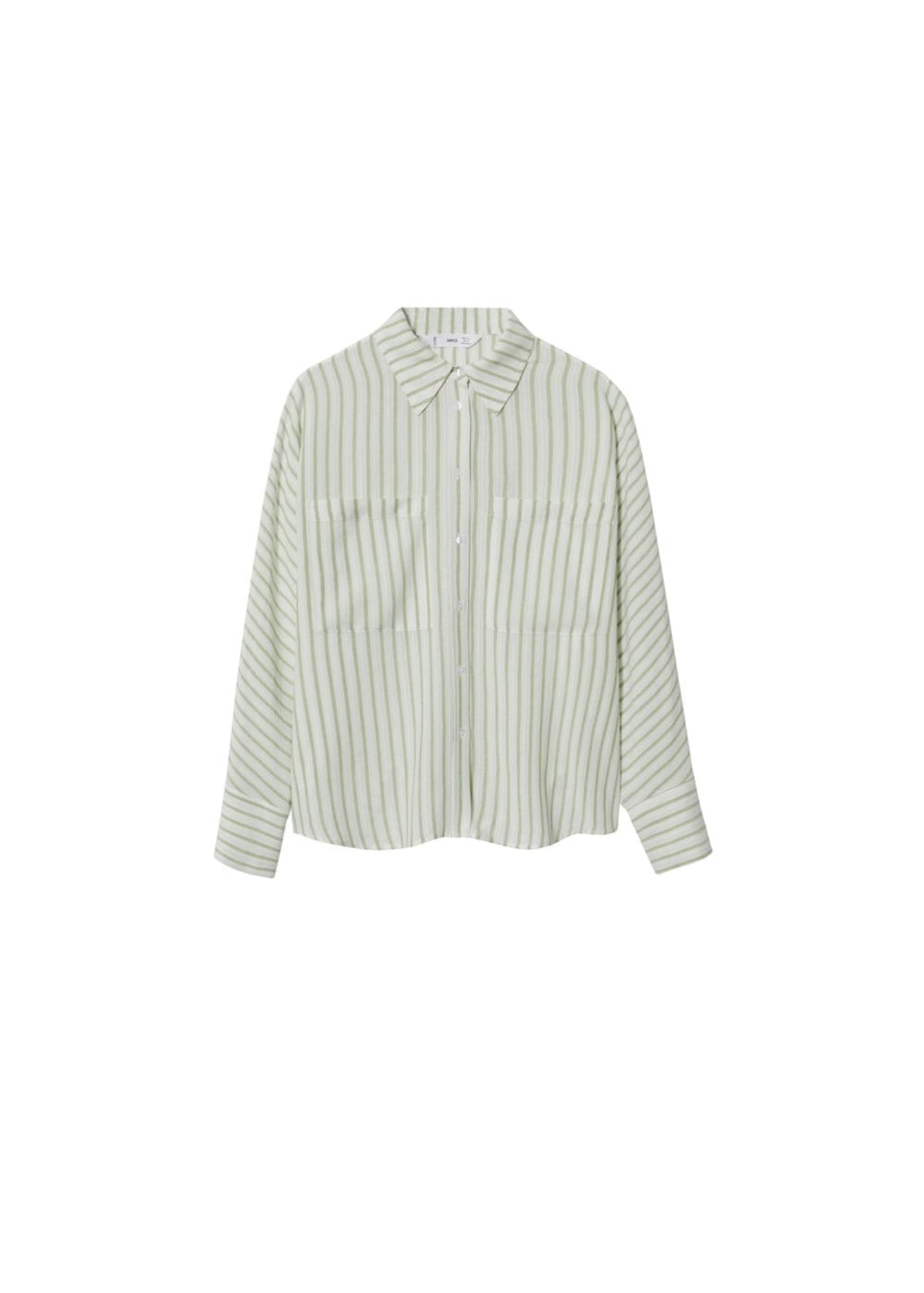 MANGO Bluza 'Mayo'  zelena / bela