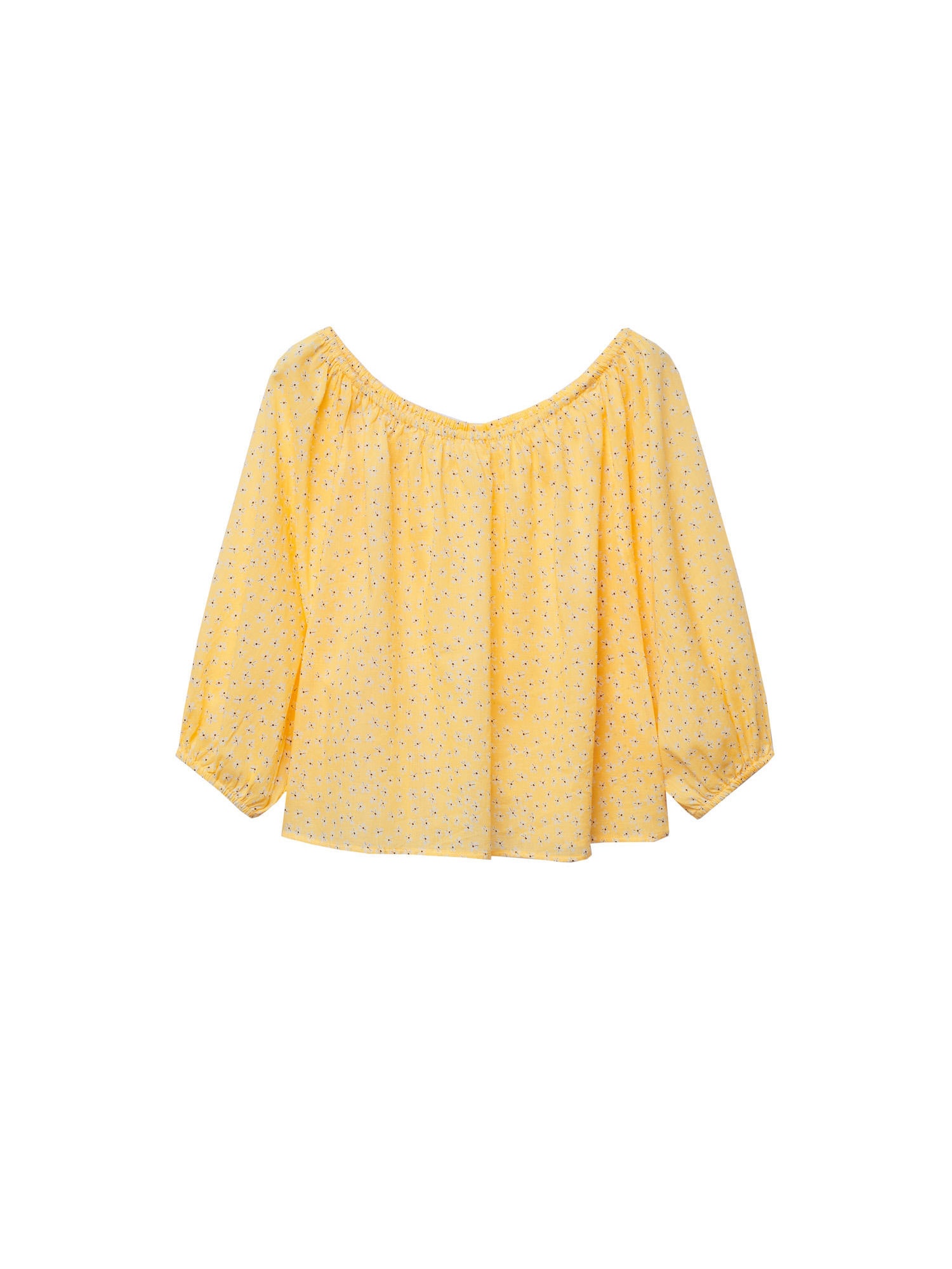 MANGO Bluza 'Pia'  rumena / češnjevo rdeča / bela