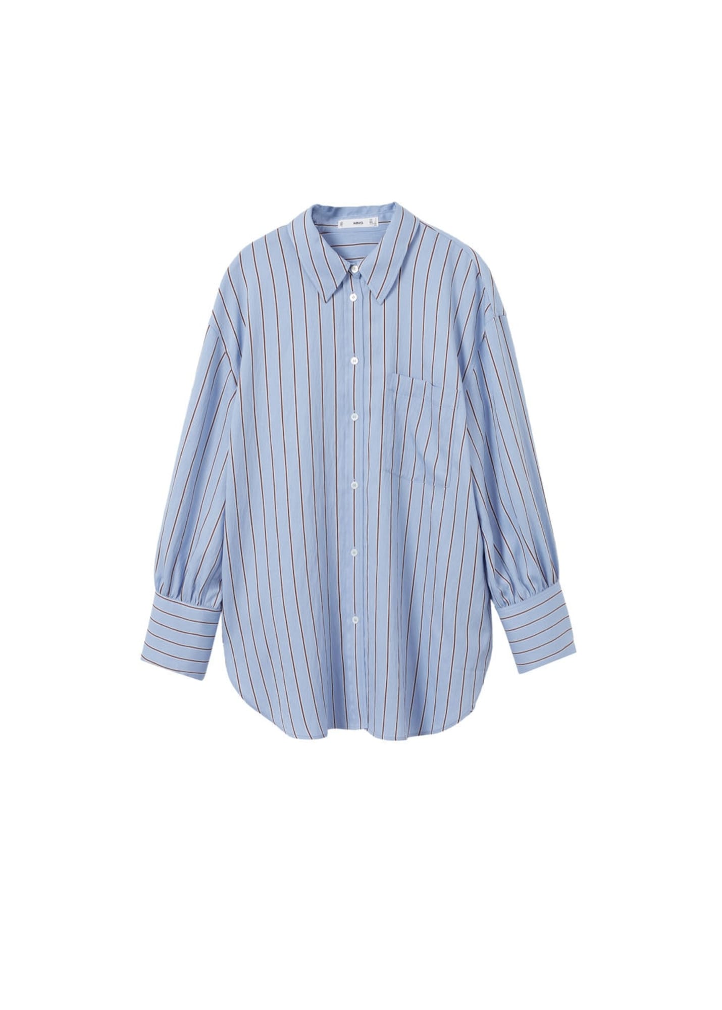 MANGO Bluza 'patrick'  modra / rjava