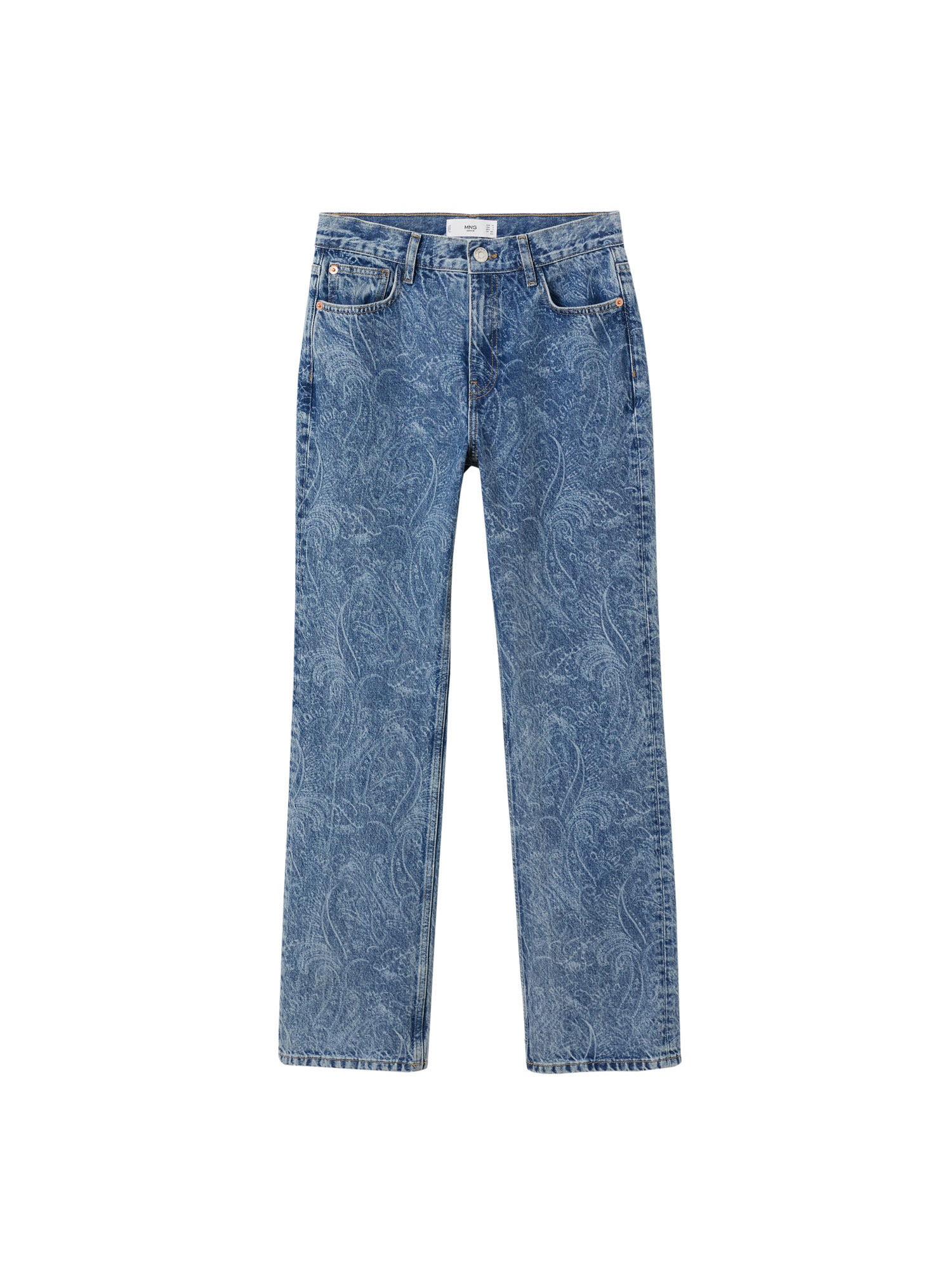 MANGO Kavbojke  moder denim