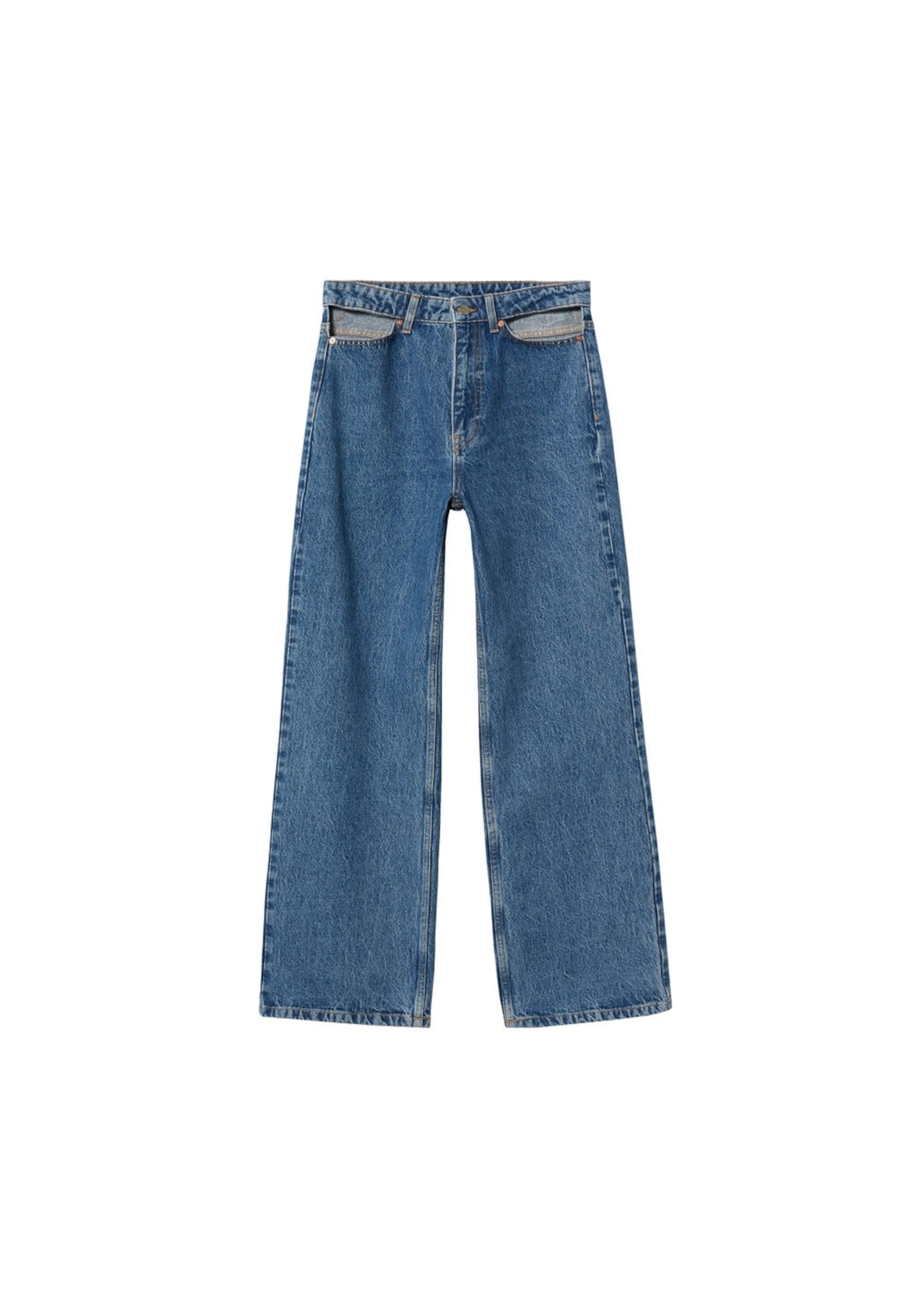 MANGO Kavbojke  moder denim