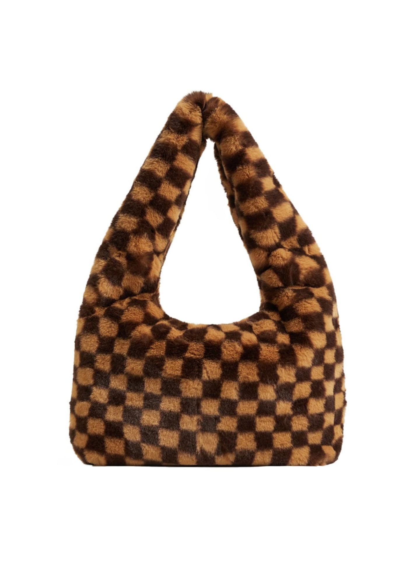 MANGO Torba za čez ramo 'Chess'  rjava