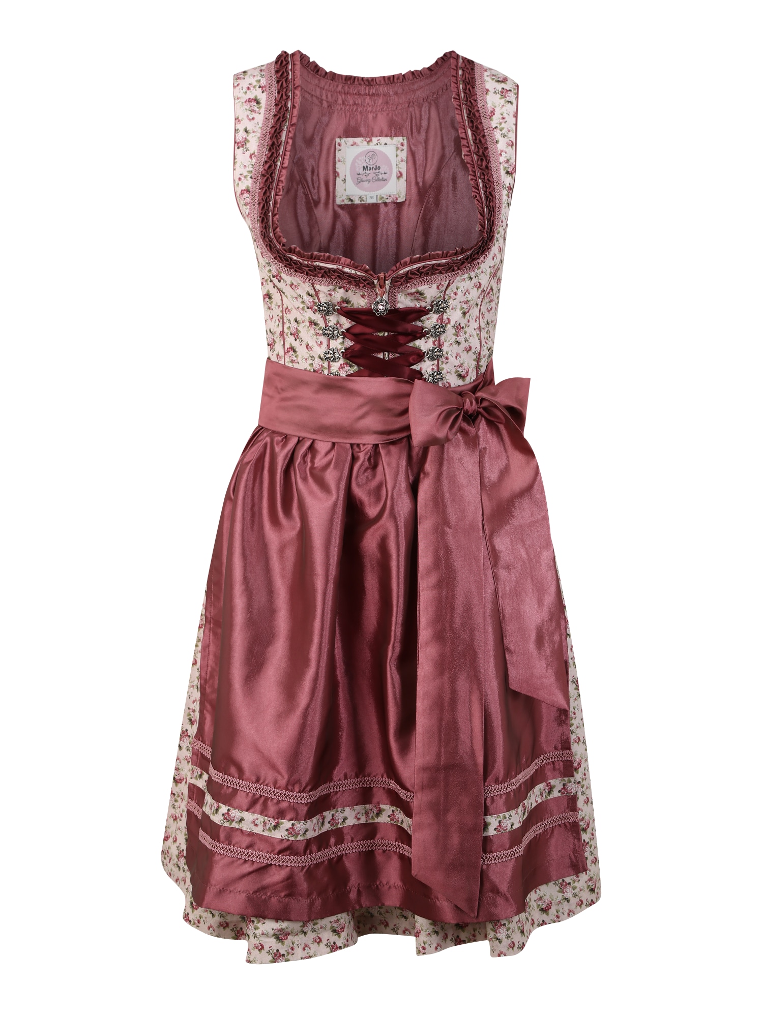 MARJO Dirndl '013 Michalina'  staro roza / bela