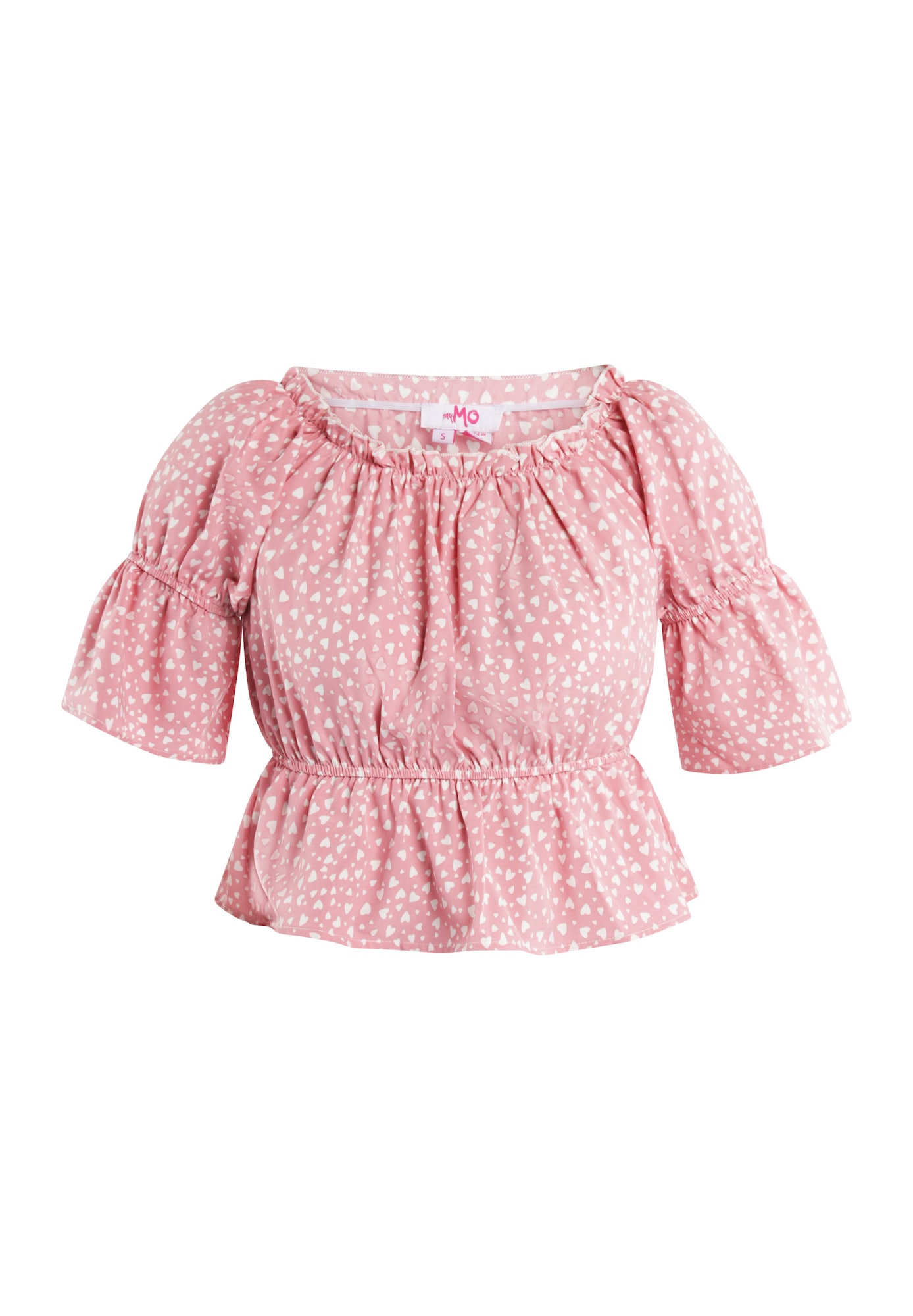 MYMO Bluza  svetlo roza / bela