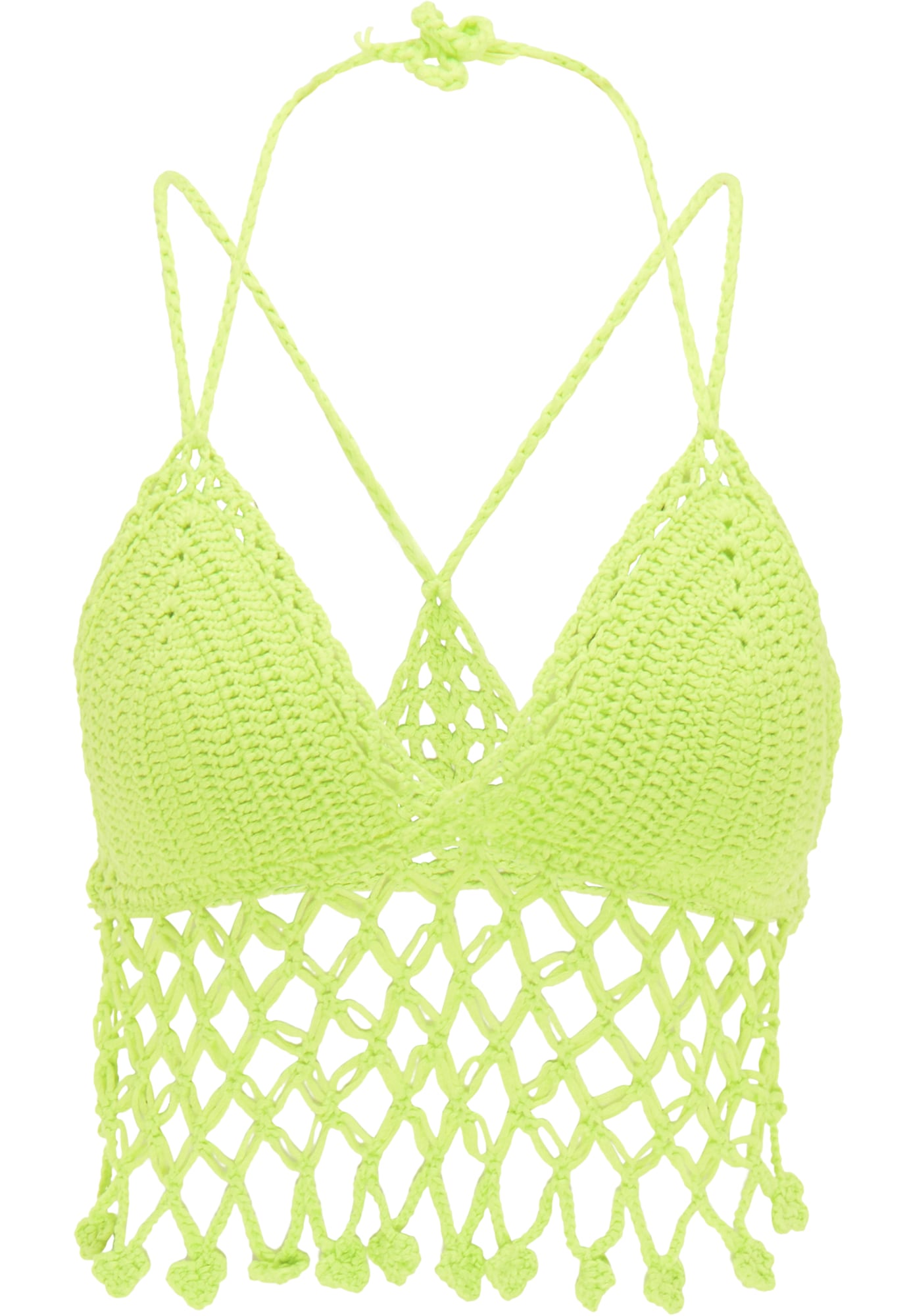 MYMO Top z naramnicami  neonsko zelena