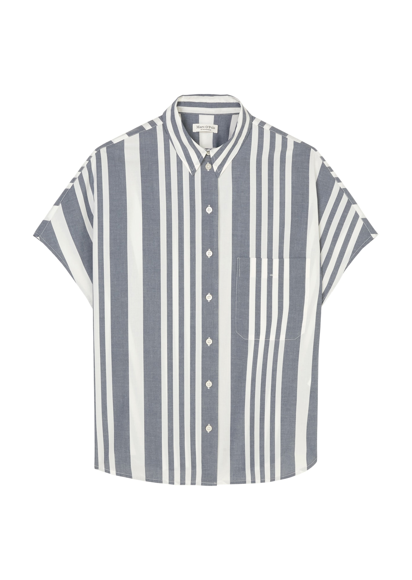Marc O'Polo Bluza  pegasto siva / bela