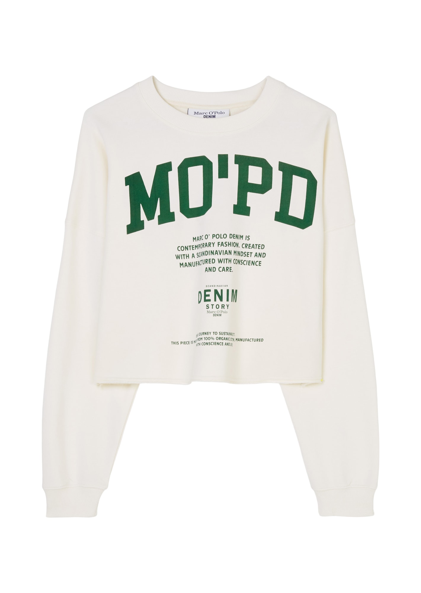 Marc O'Polo DENIM Majica  travnato zelena / bela