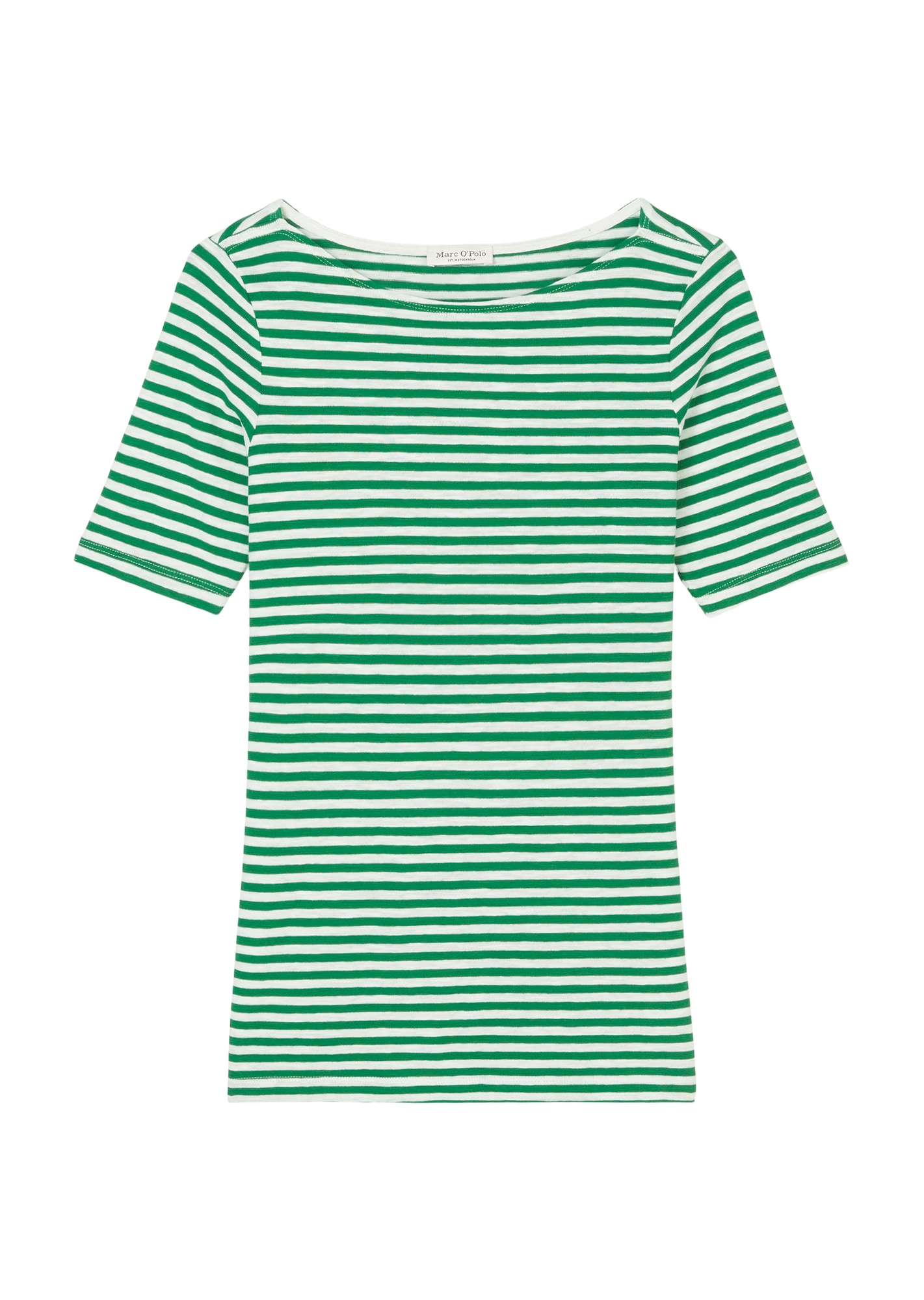 Marc O'Polo Majica  travnato zelena / bela