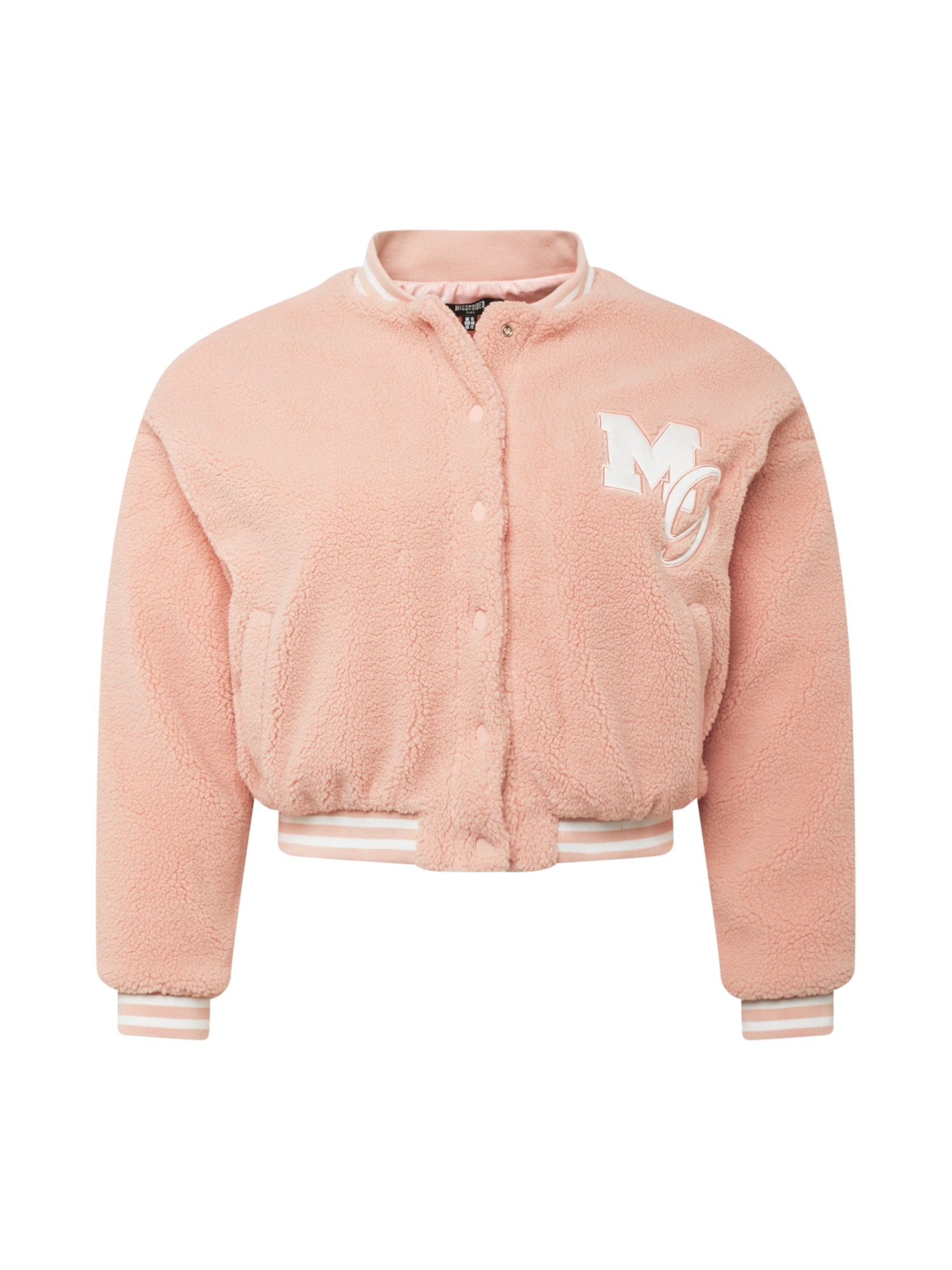 Missguided Plus Prehodna jakna  roza / bela