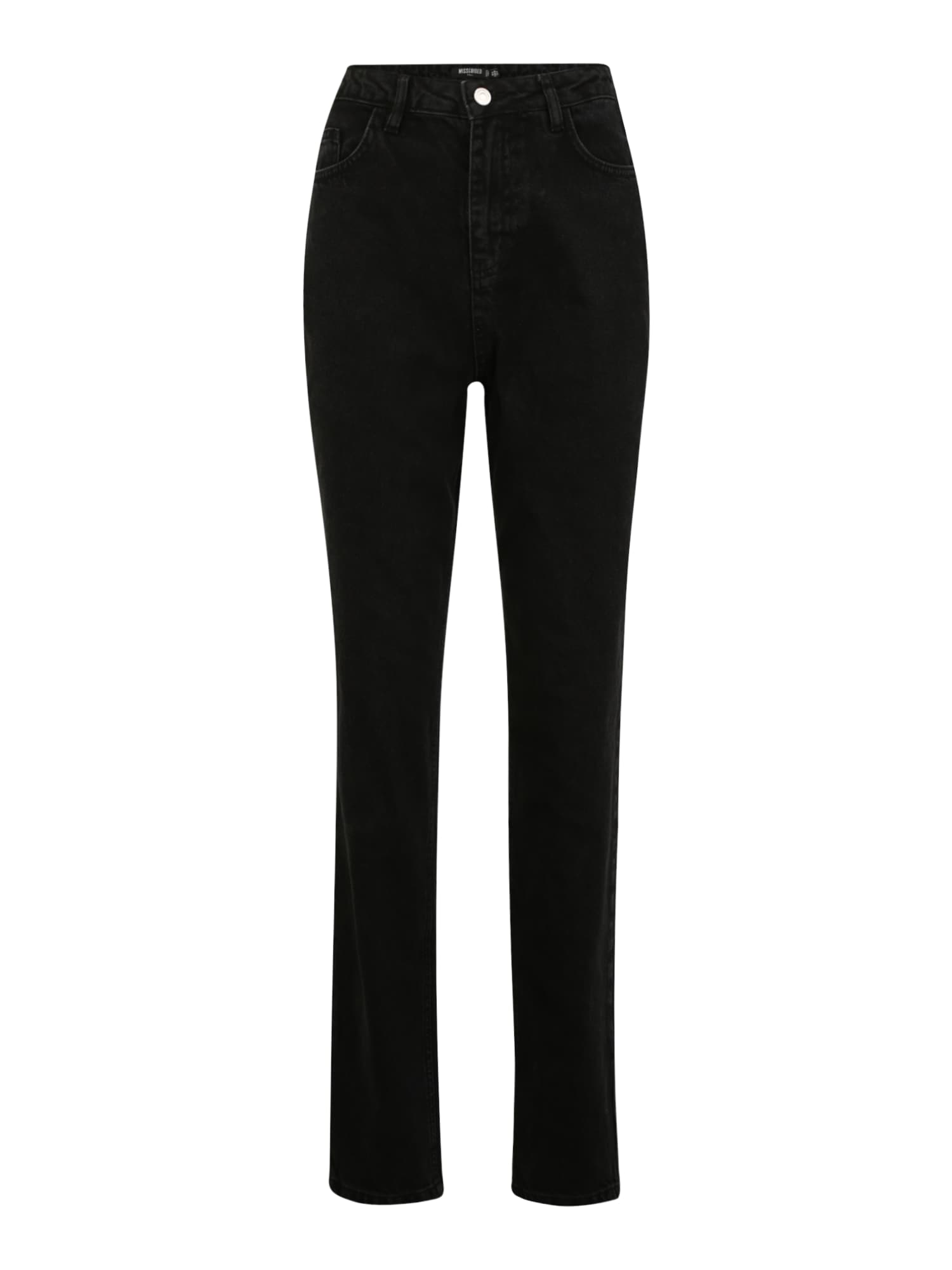 Missguided Tall Kavbojke  črn denim