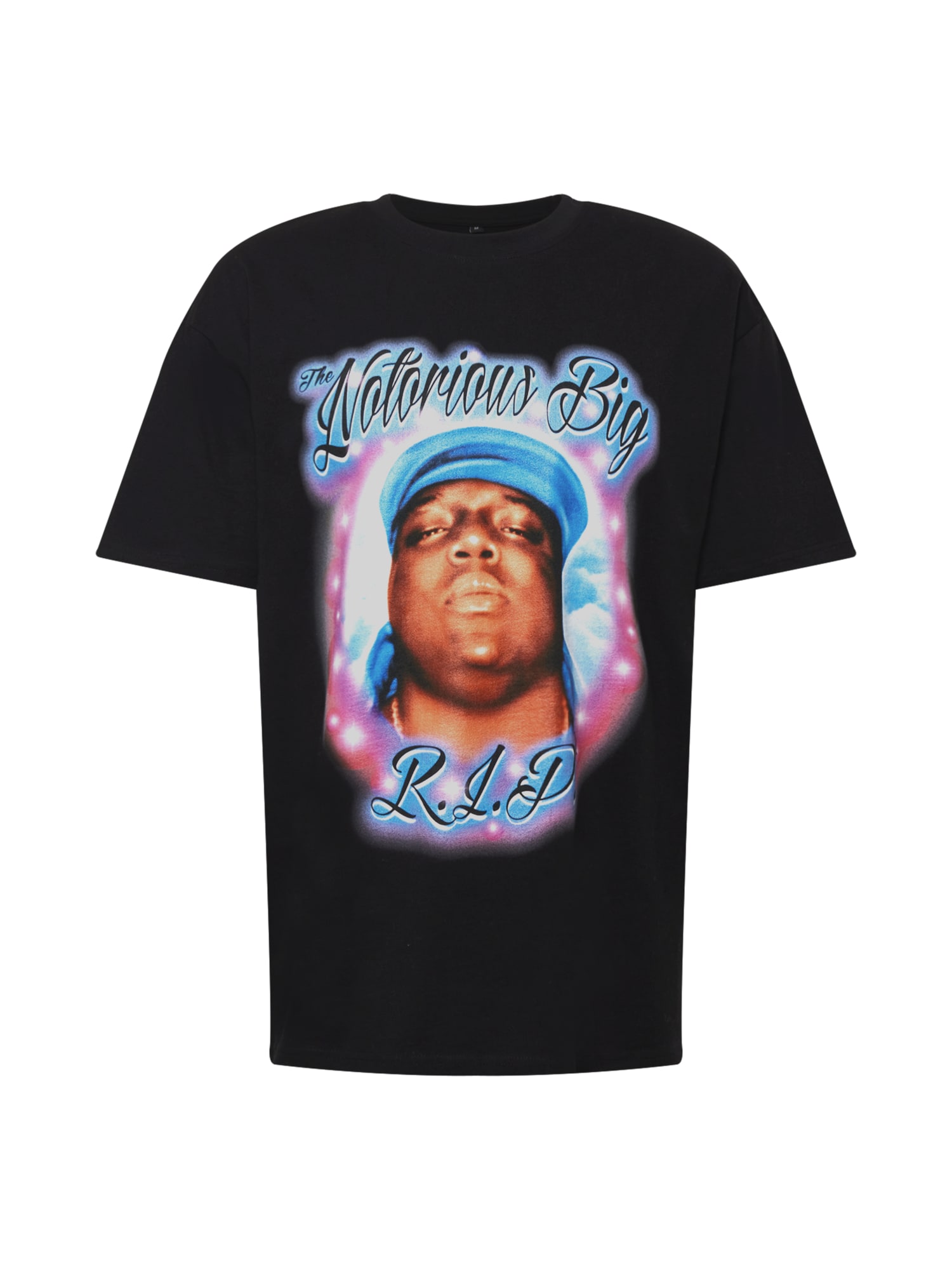 Mister Tee Majica 'Biggie R.I.P'  svetlo modra / rjava / roza / črna