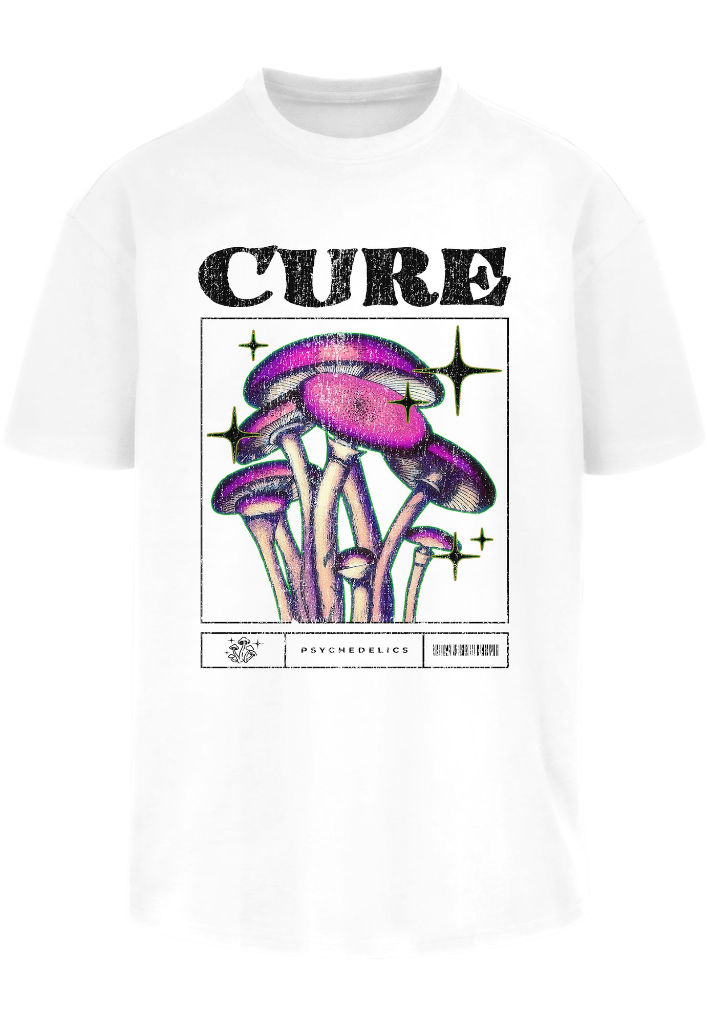 Mister Tee Majica 'Cure'  lila / črna / bela